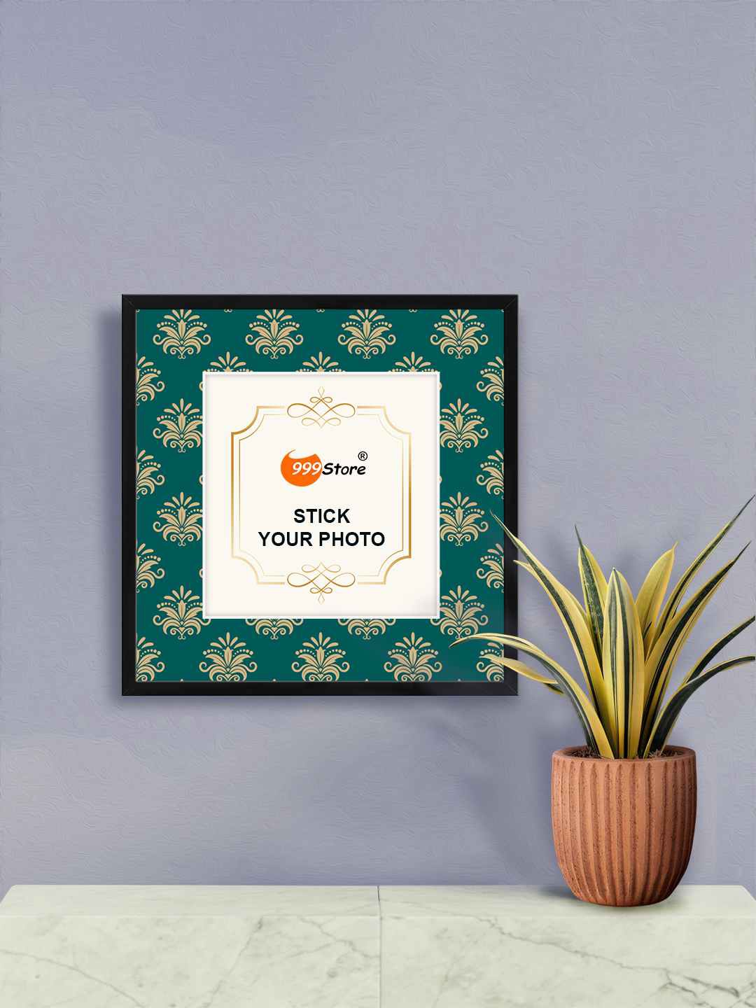 

999Store Green & Beige Mandala Pattern Photo Frame