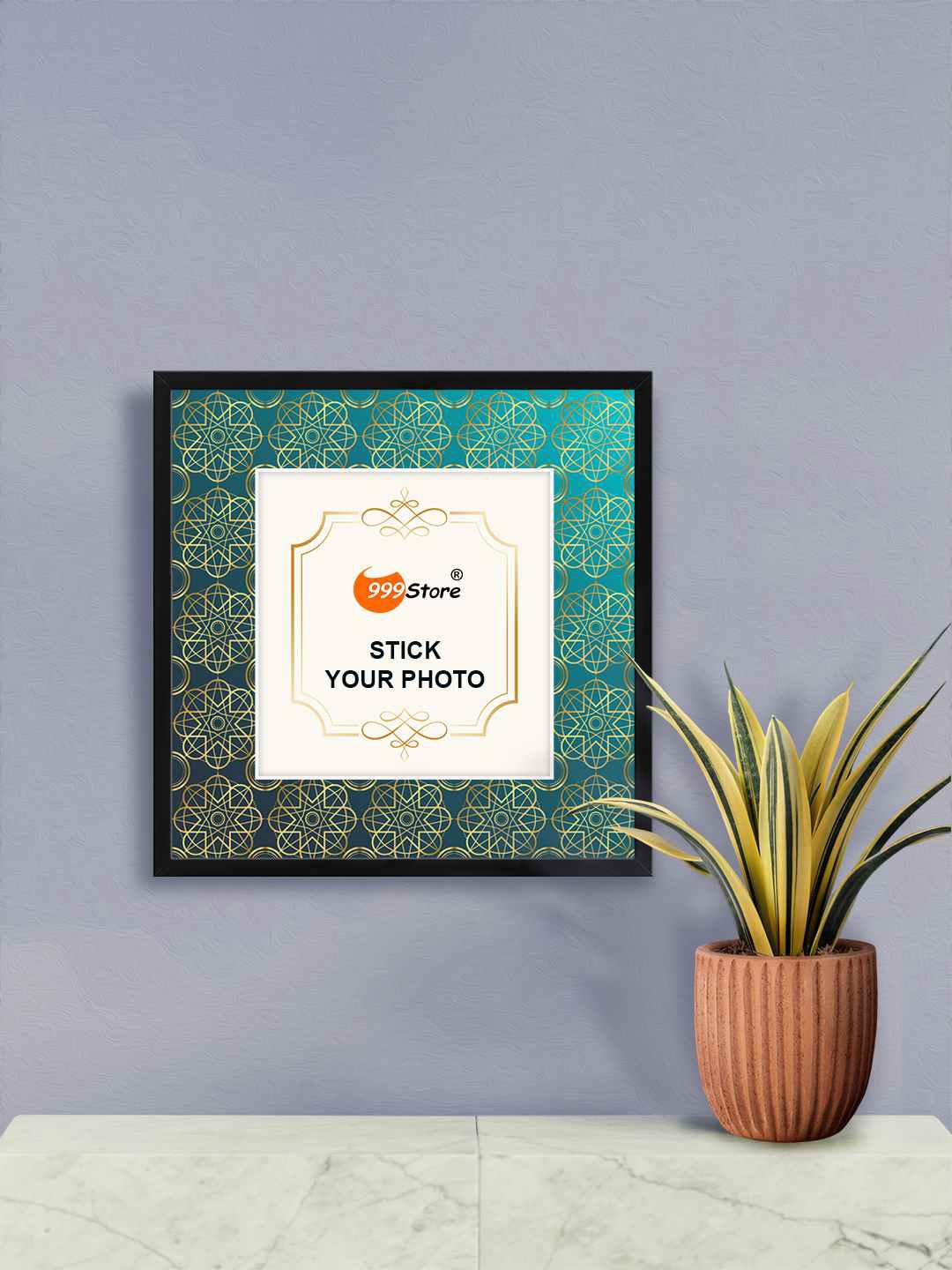 

999Store Green Traditional Indian Mandala Printed Wall Hanging Photo Frame