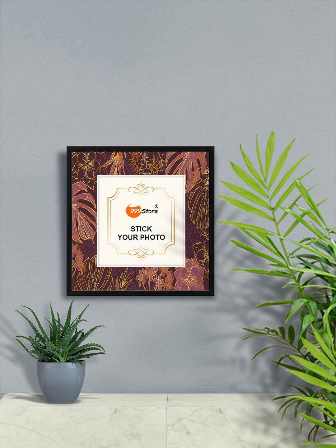 

999Store Brown & Black Fiber Photo Frame
