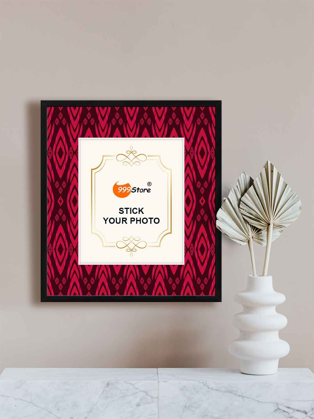 

999Store Red Geometric Printed Photo Frame