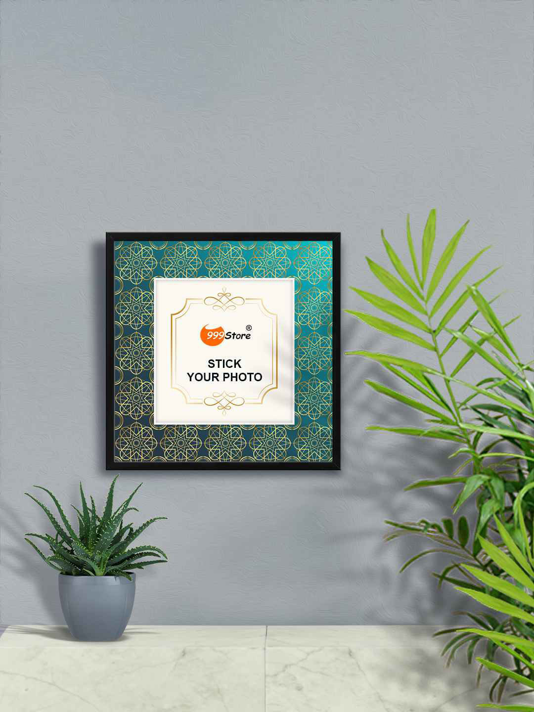 

999Store Green Traditional Indian Mandala Printed Photo Frame