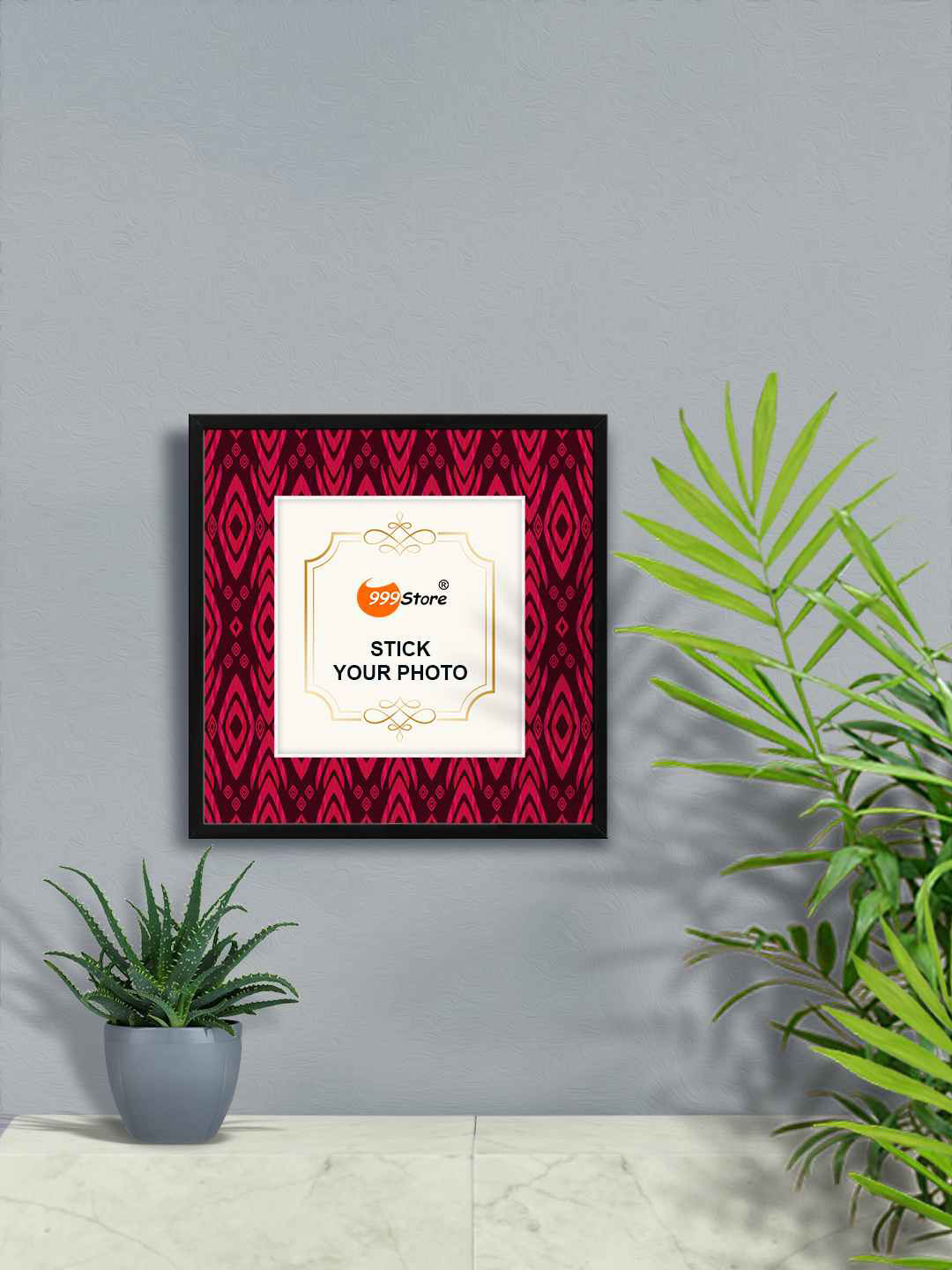 

999Store Red Ethnic Motif Printed Wall Hanging Photo Frame