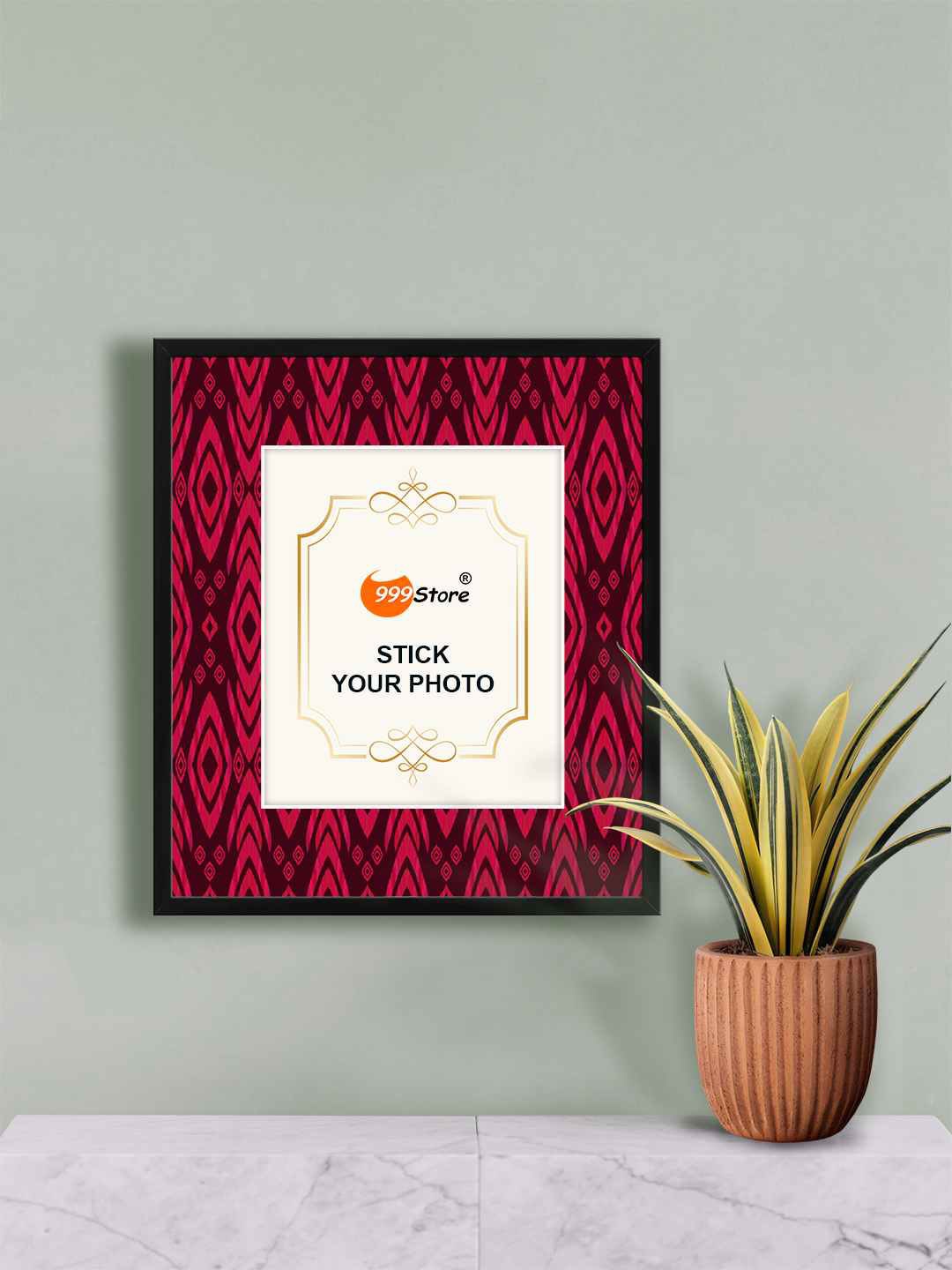 

999Store Red Ethnic Printed Photo Frames