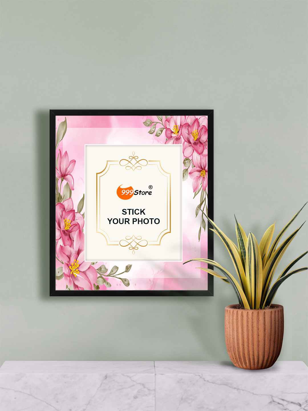 

999Store Pink Daisy Flower Printed Wall Photo Frame