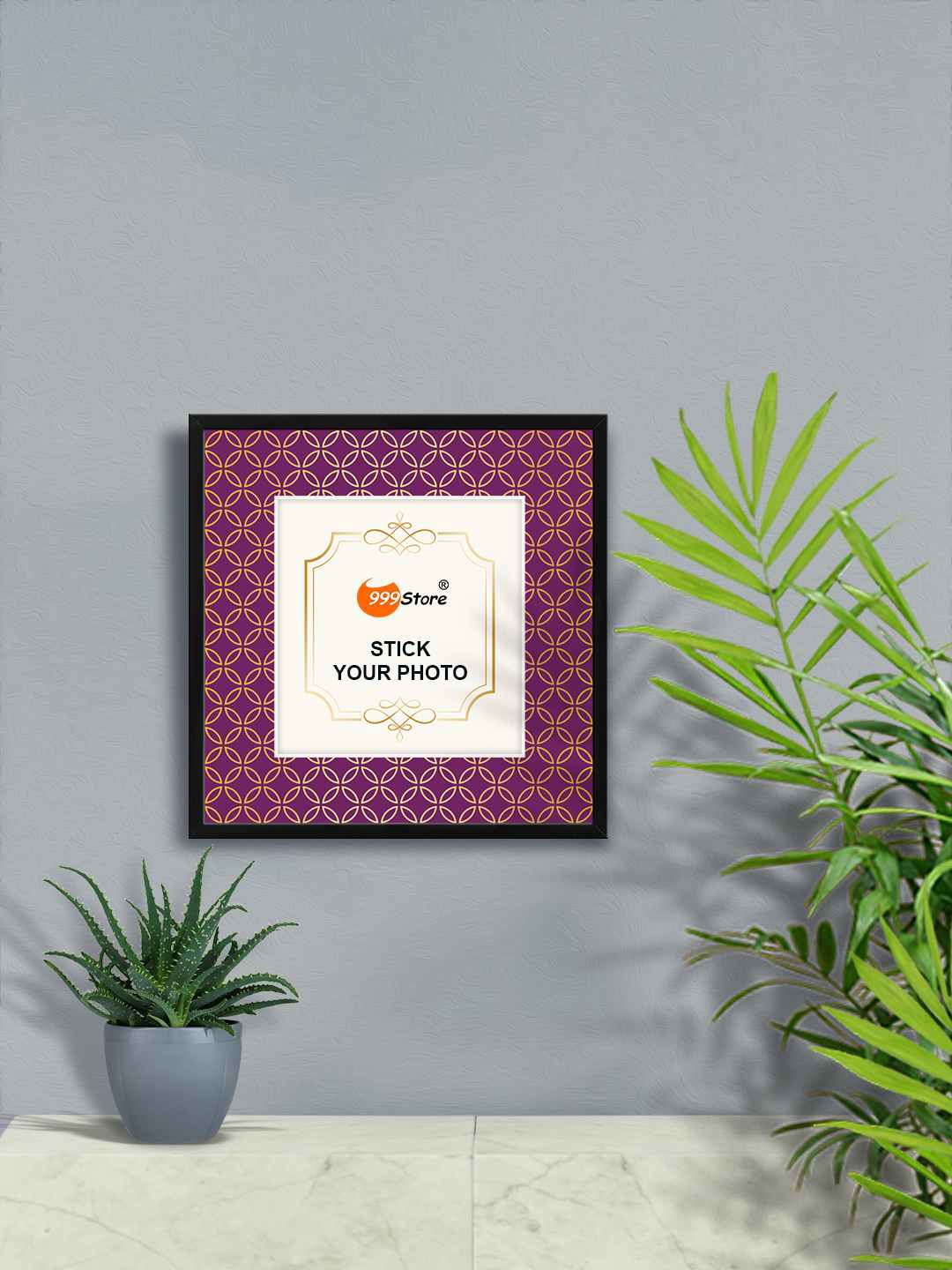 

999Store Purple & Yellow Ethnic Motifs Printed Wall Photo Frame