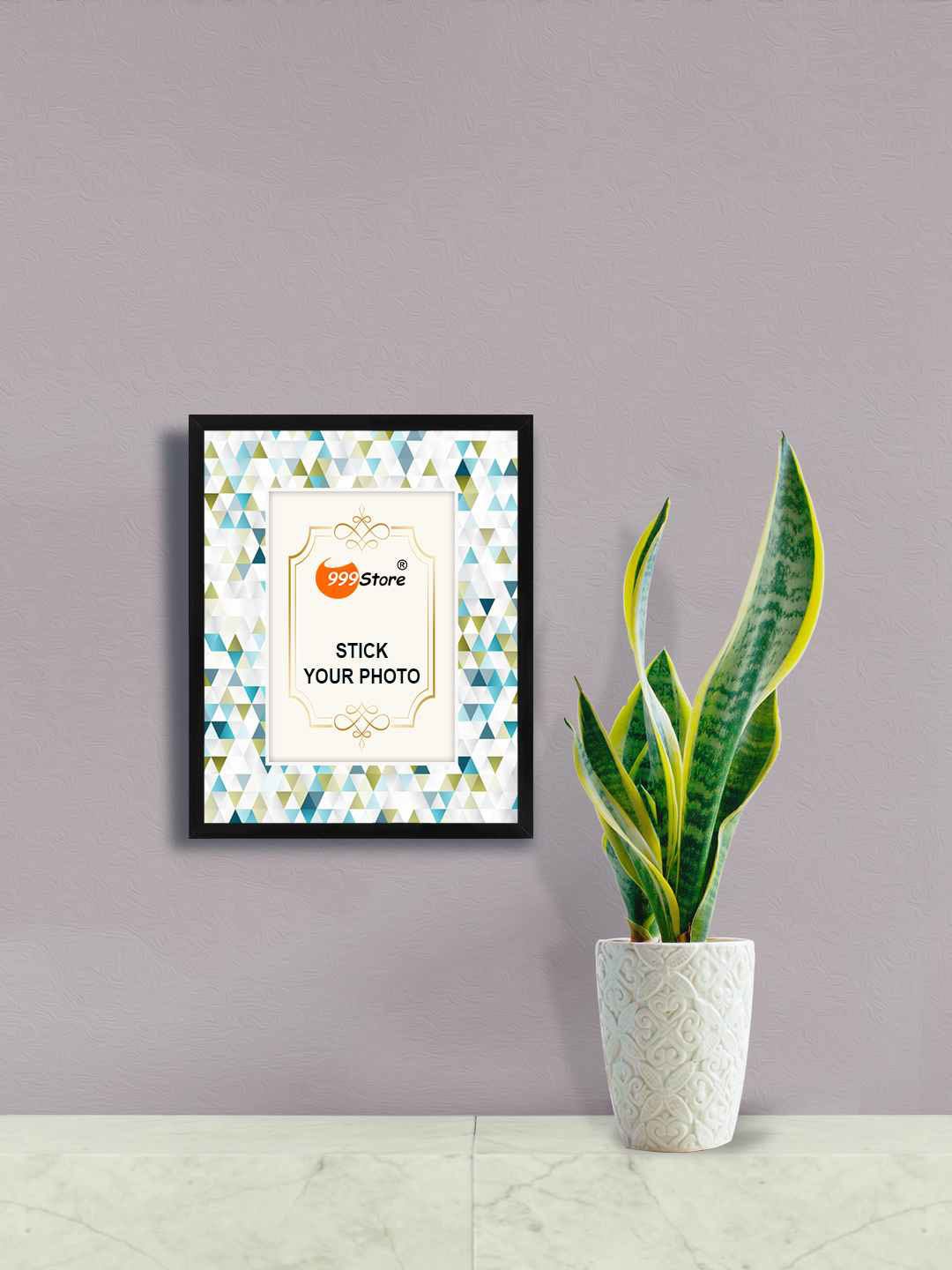 

999Store Blue & White Printed Fibre Frame Photo Frame