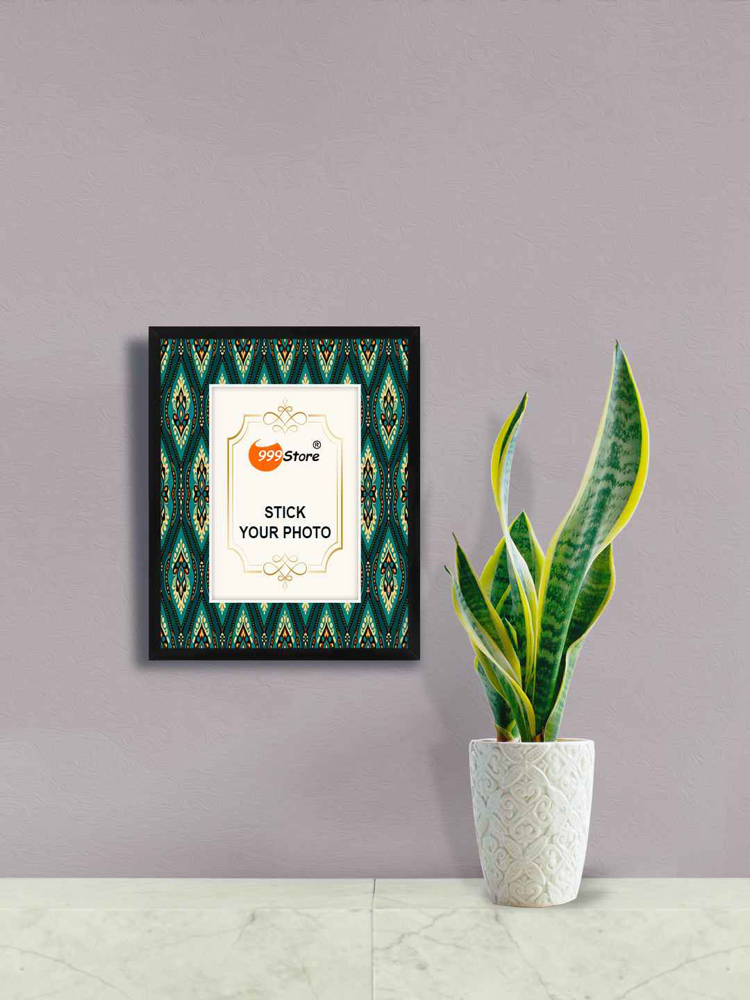 

999Store Green Printed Wall Hanging Photo Frame