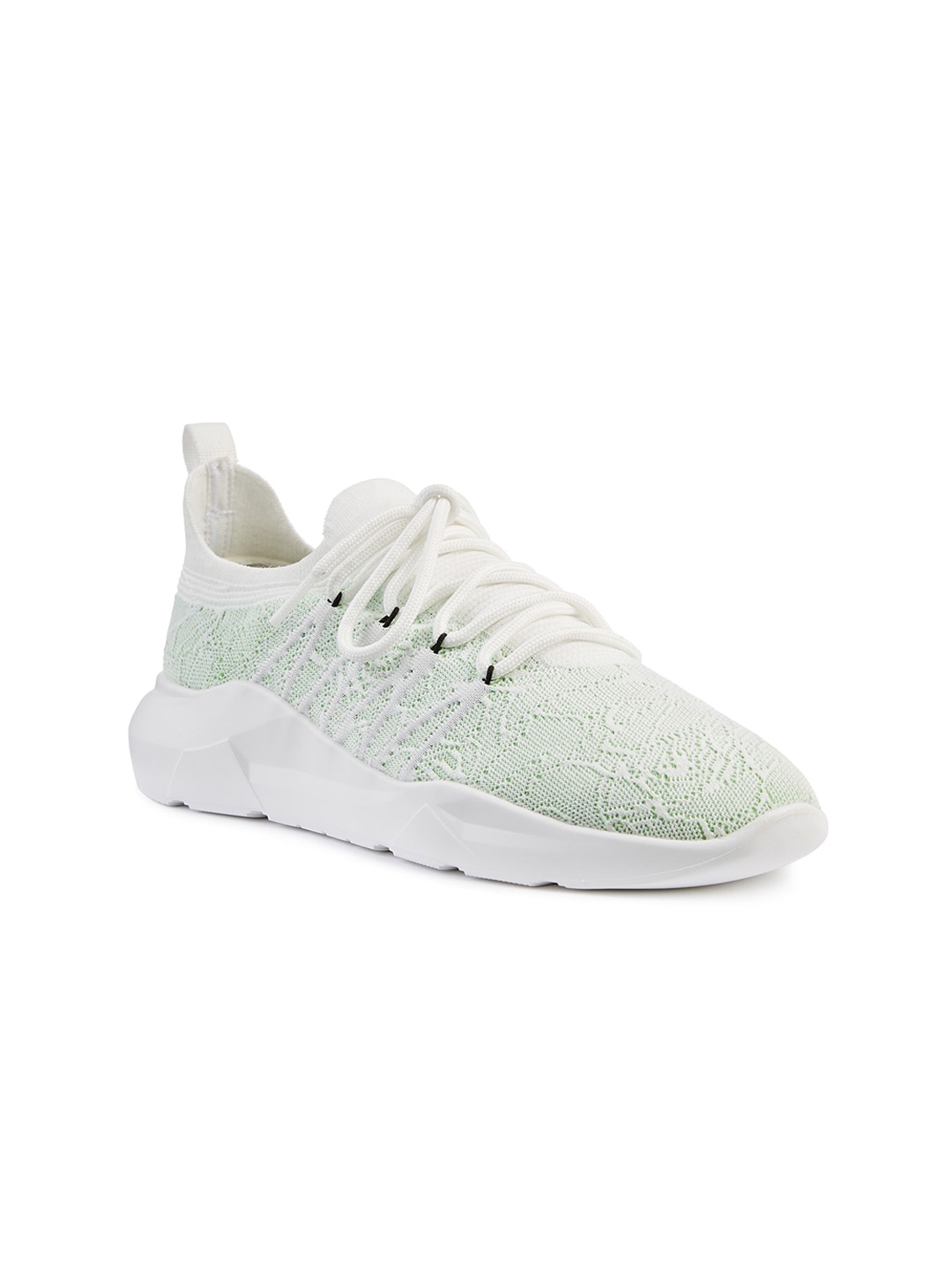 

FREESOUL Women FREEDO LACE Woven Design Textile Contrast Sole Sneakers, White