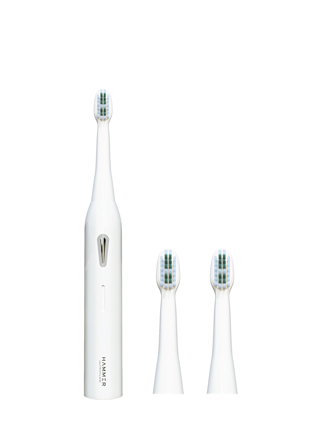 

HAMMER Ultraflow Electric Toothbrush with 3 Replaceable Brush Heads & 6 Modes - White