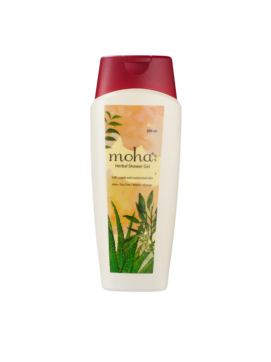 

moha Aloe Tea Tree Neem Orange Herbal Shower Gel - 200 ml, Cream