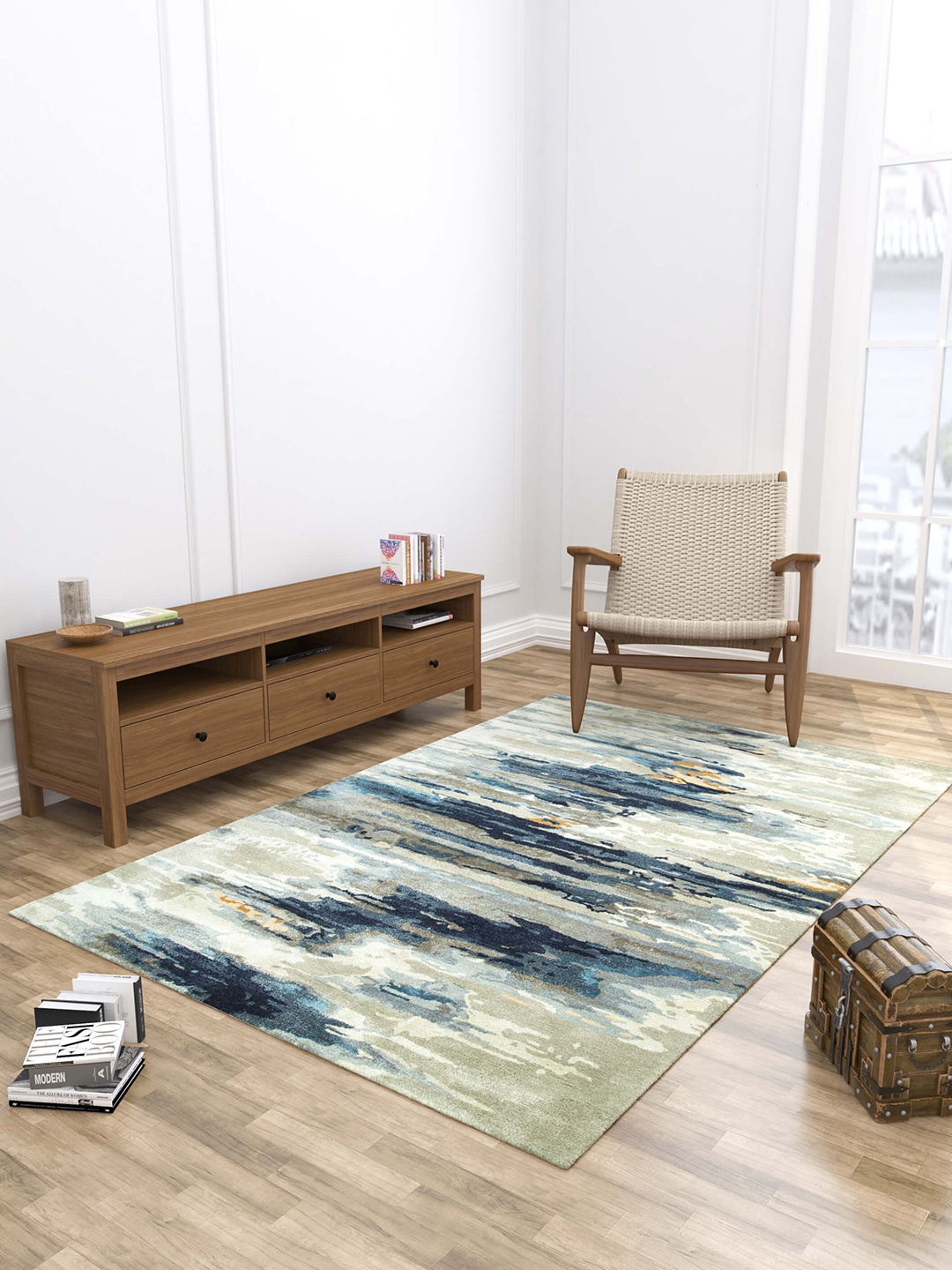 

Jaipur Rugs Grey And Black Abstract Hand Tufted Carpet