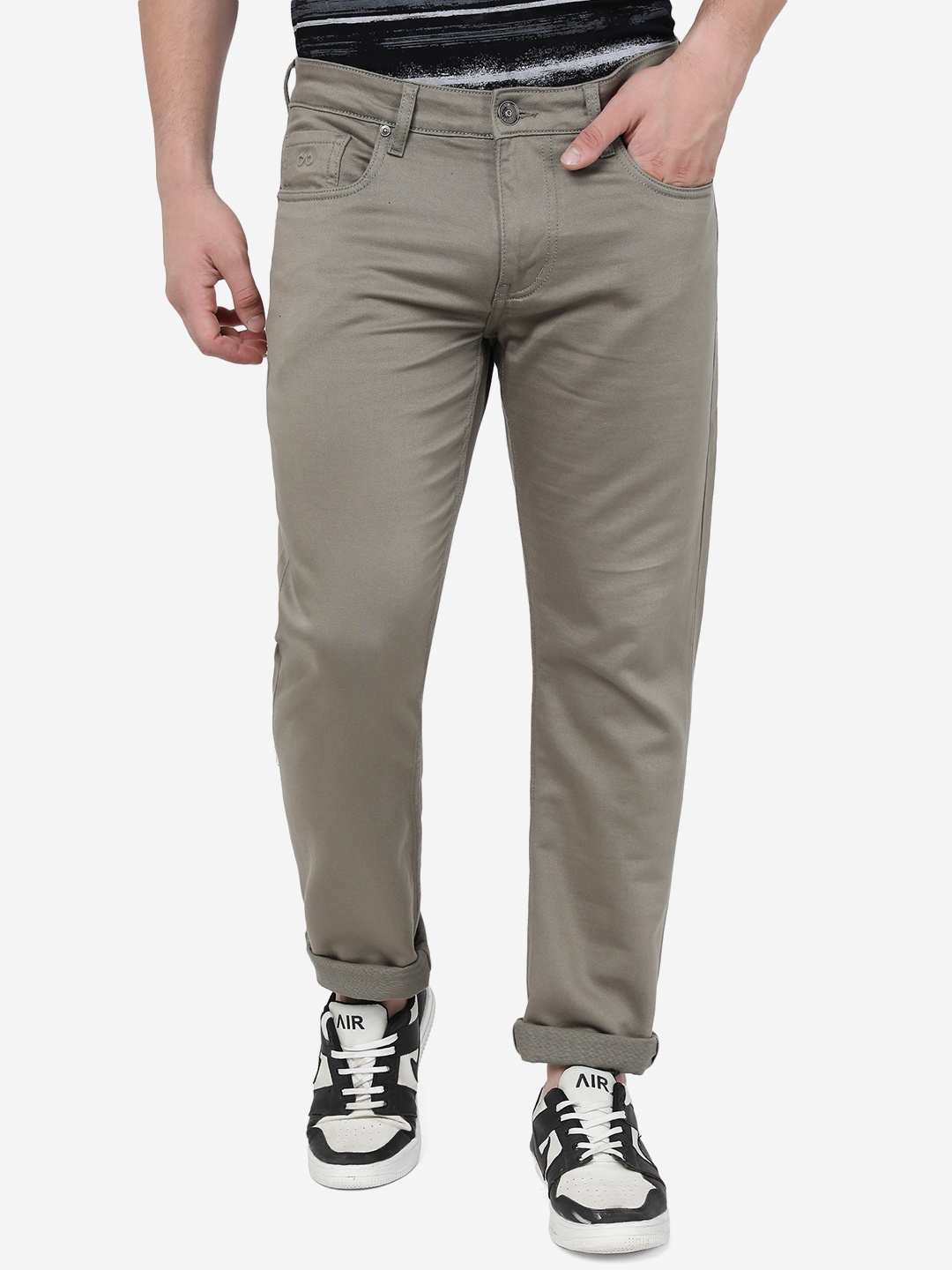 

JADE BLUE Men Slim Fit Mid-Rise Stretchable Jeans, Green