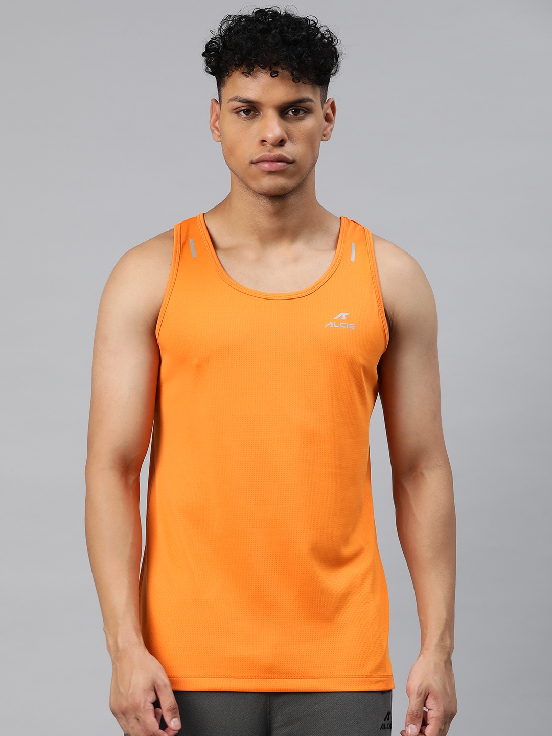 

Alcis Men Anti Static Slim Fit T-shirt, Orange