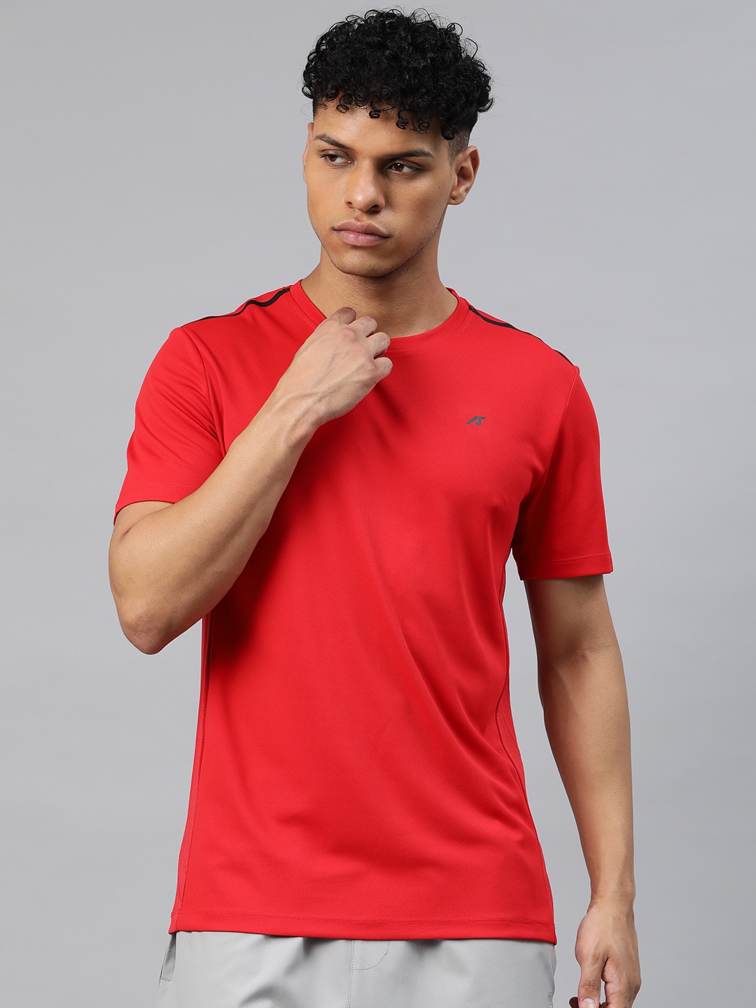 

Alcis Men Anti Static Slim Fit T-shirt, Red