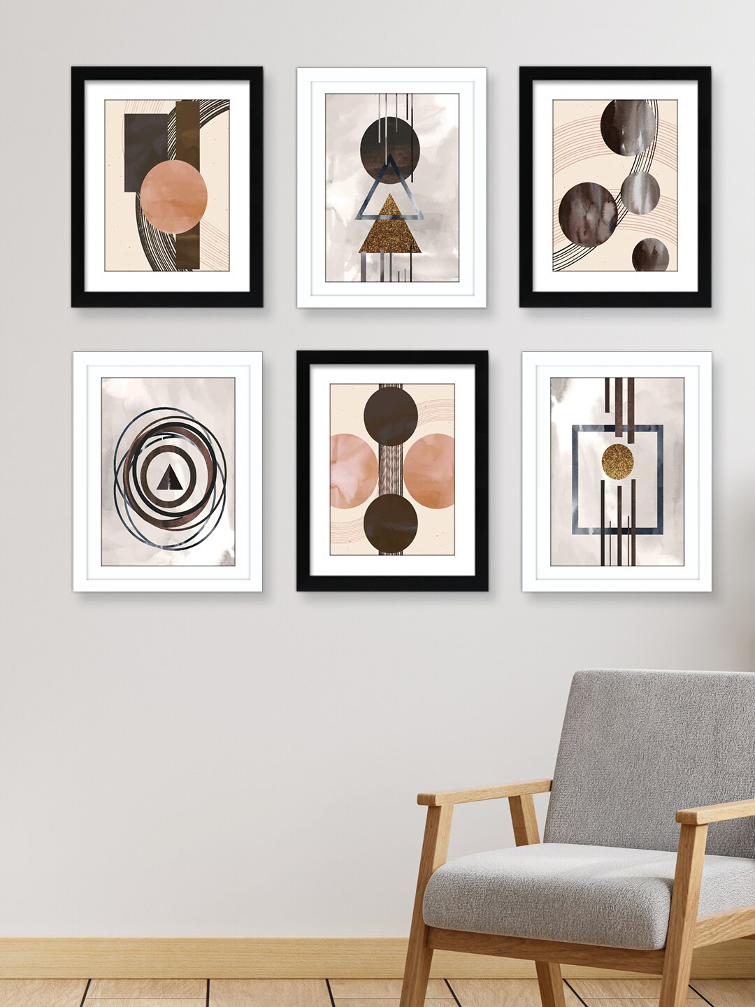 

RANDOM Black & White 6 Pieces Wall Photo Frame