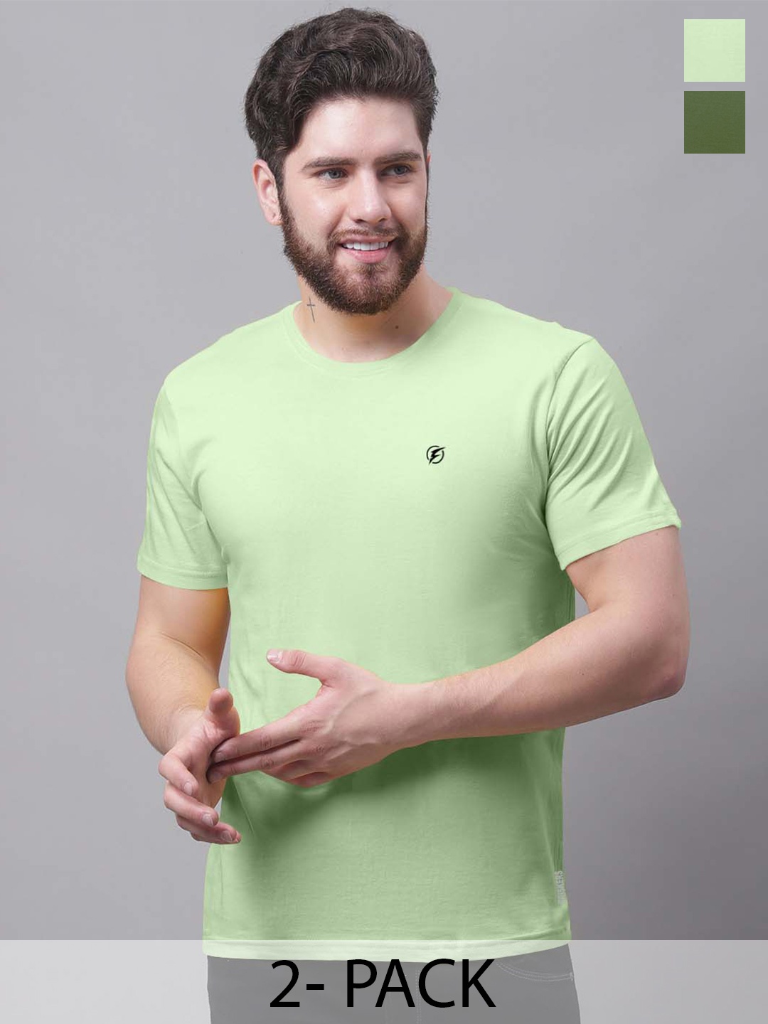 

Friskers Men Sea Green 2 Pockets Slim Fit T-shirt