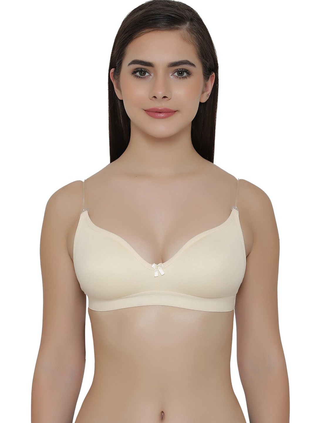 

Clovia Beige Full Coverage All Day Comfort Cotton T-shirt Bra