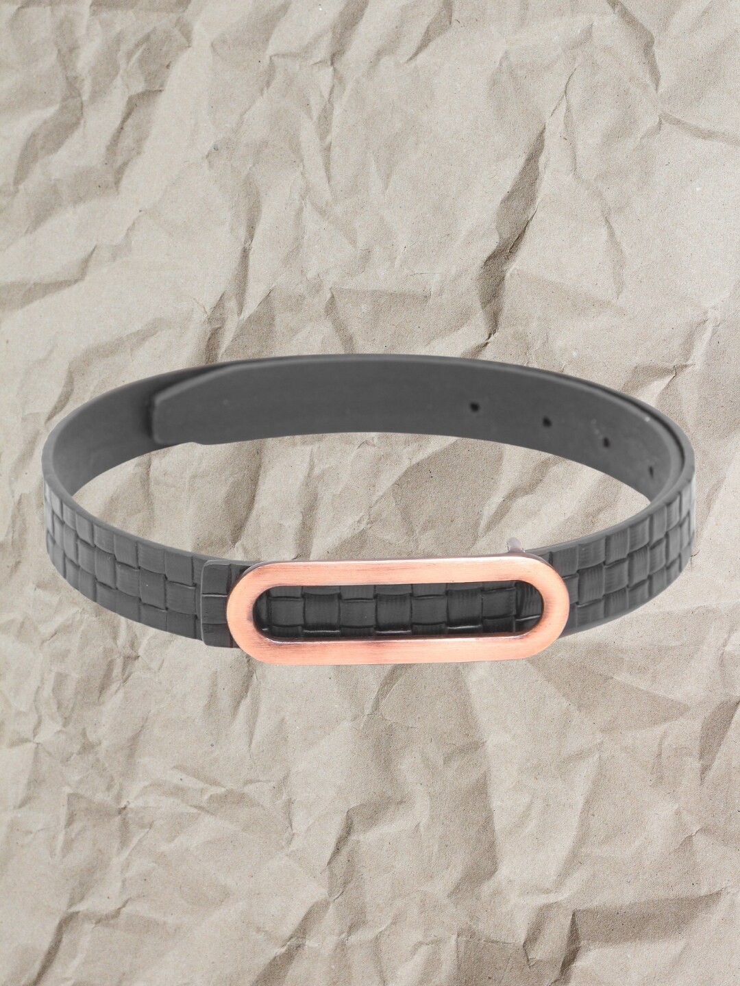 

Calvadoss Women Textured Leather Wide Belt, Black