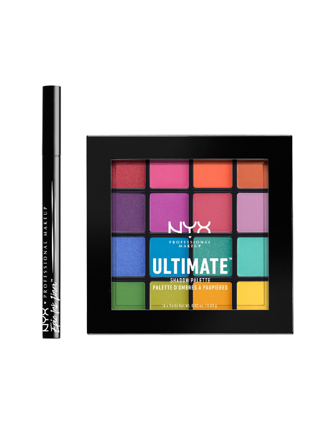 

NYX PROFESSIONAL MAKEUP Set of Epic Ink Eyeliner & Ultimate Eyeshadow, Multi