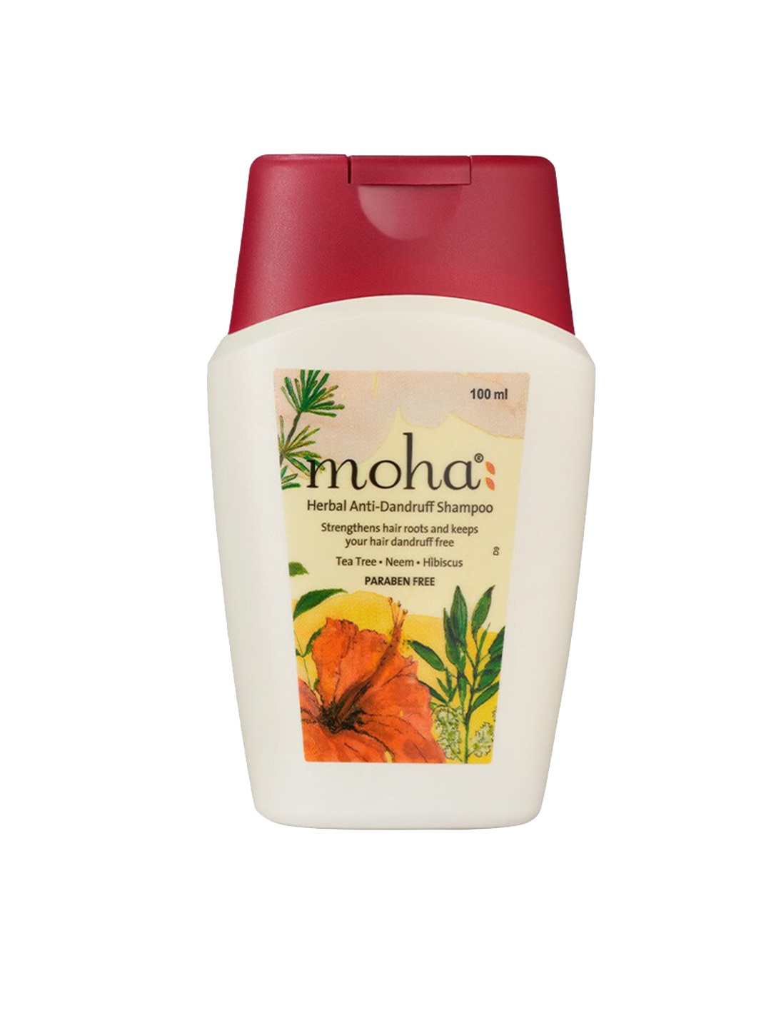 

moha Herbal Anti-Dandruff Shampoo with Neem & Tea Tree - 100ml, White