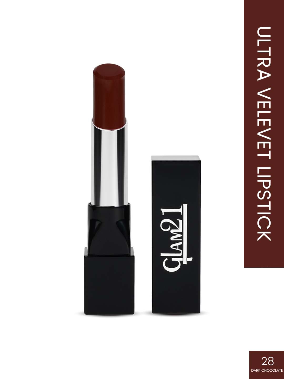 

GLAM21 Long Lasting Stay On Lips Ultra Velvet Lipstick - Dark Chocolate 28, Brown