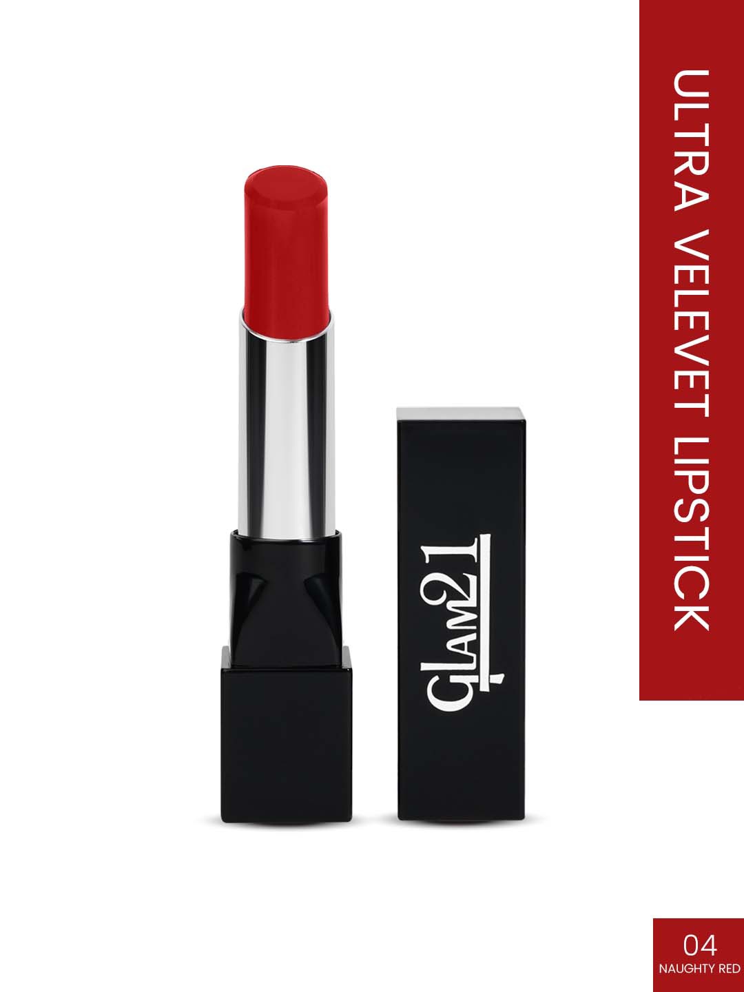 

GLAM21 Long Lasting Stay On Lips Ultra Velvet Lipstick - Naughty Red 04