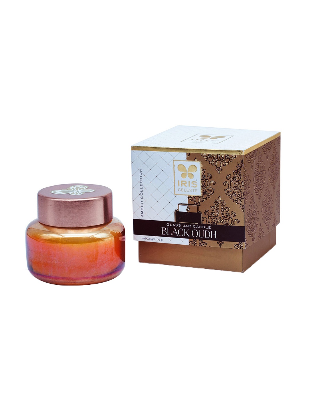 

IRIS CELESTE Amber Brown Apothcary Jar Fragrance Candle