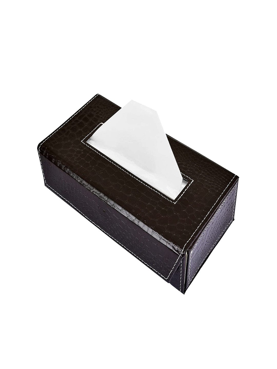 

DALUCI Brown Textured Car Tissue Box with 2 Ply 100 Pull Tissue Papers