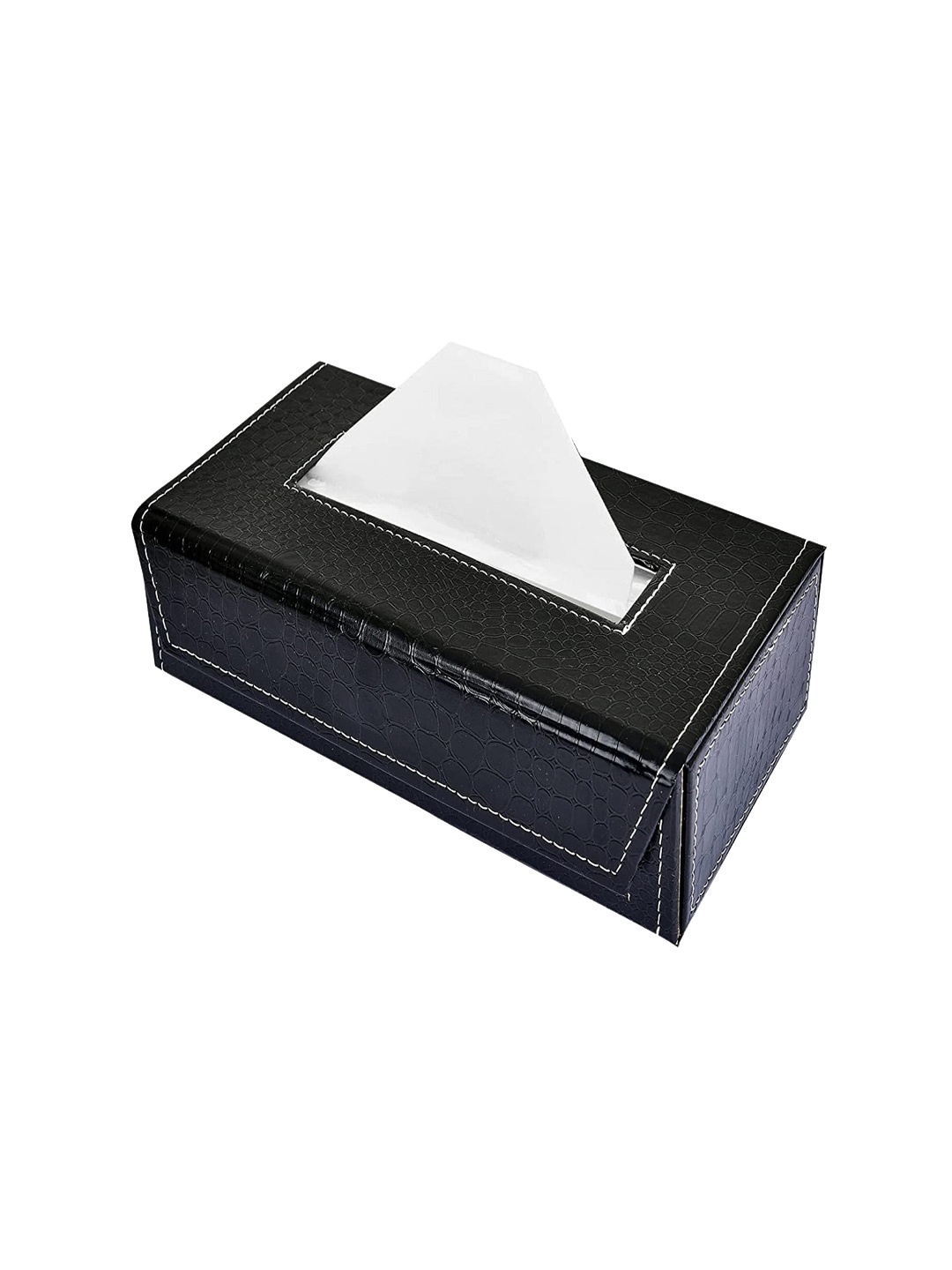 

DALUCI Black Textured Car Tissue Box with 2 Ply 100 Pull Tissue Papers