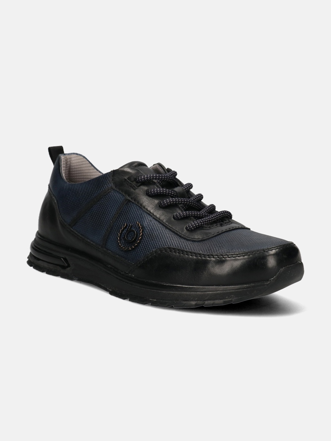 

Bugatti Cunio Men Textured Leather Sneakers, Black