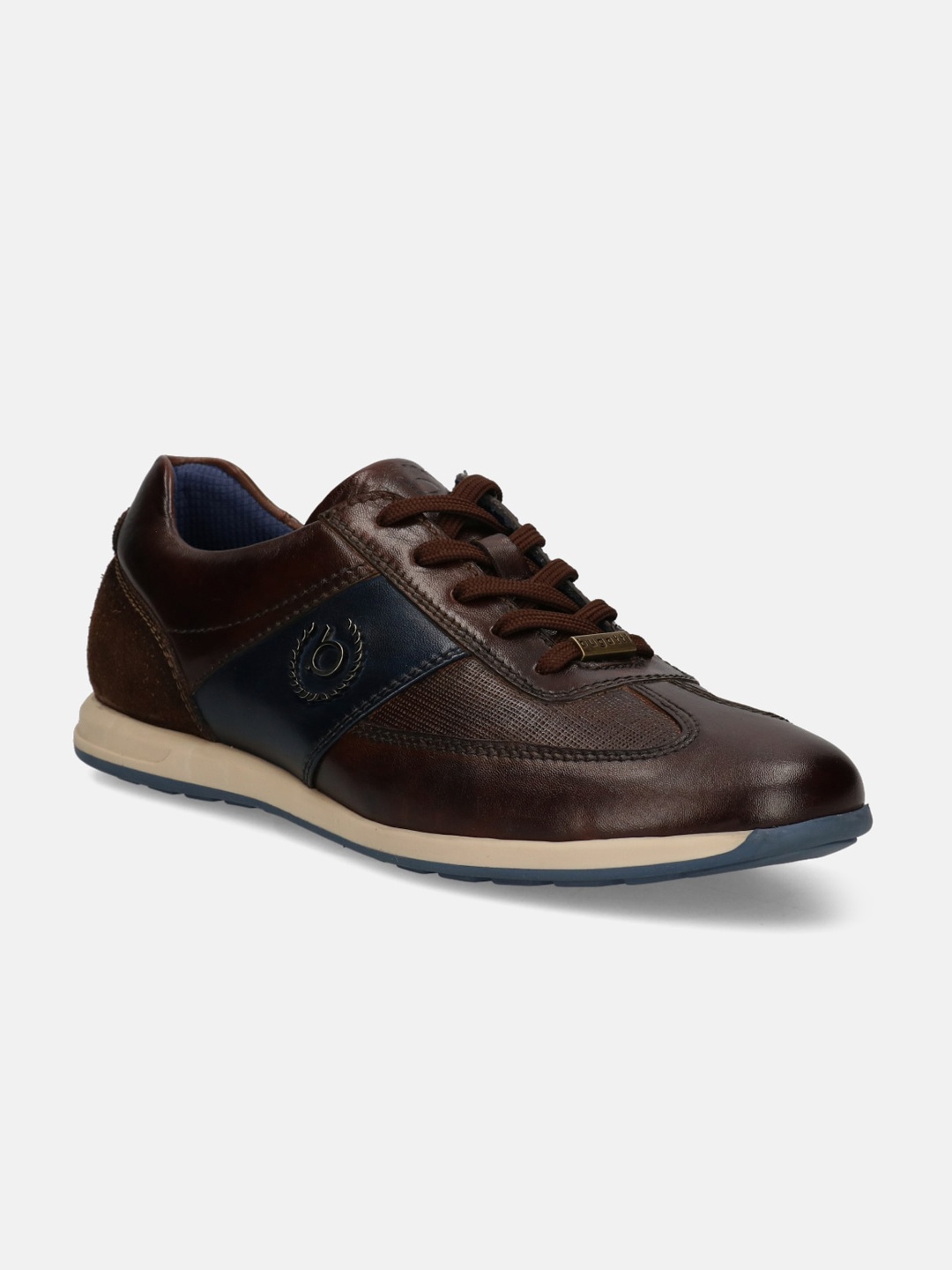 

Bugatti Thorello Men Textured Leather Driving Shoes, Brown