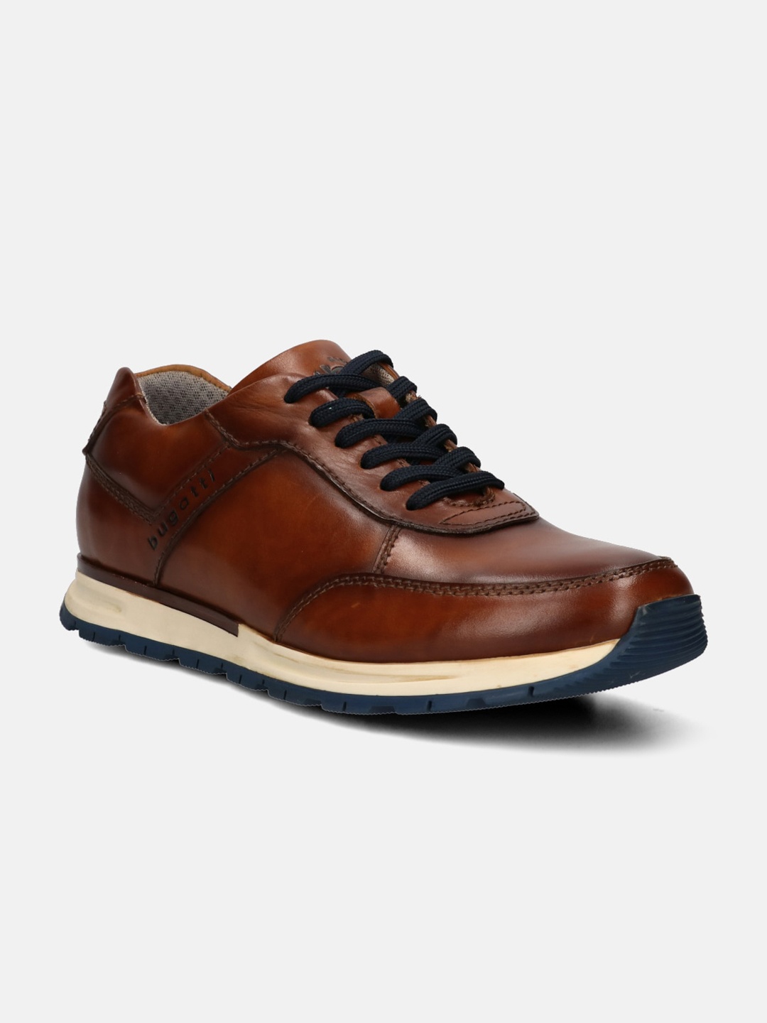 Bugatti Stranger Men Solid Leather Sneakers, Brown