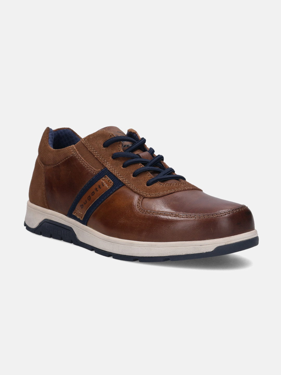 

Bugatti Men Arus Comfort Insole Leather Contrast Sole Sneakers, Brown