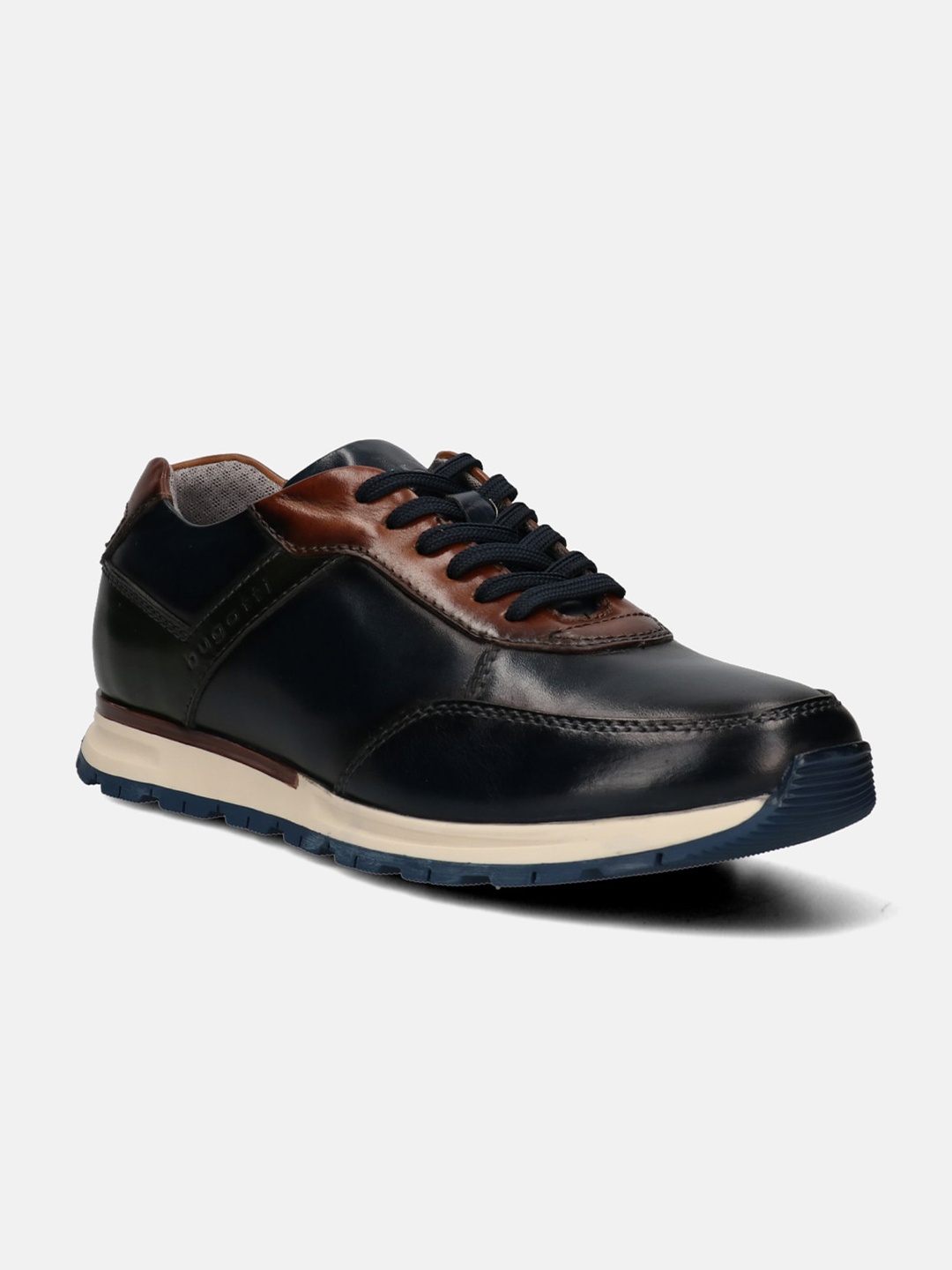 

Bugatti Stranger Men Colourblocked Leather Sneakers, Navy blue