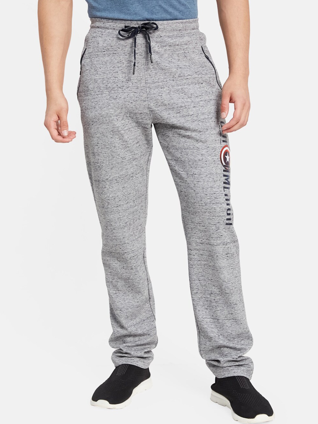 

Octave Men Mid-Rise Cotton Track Pants, Grey