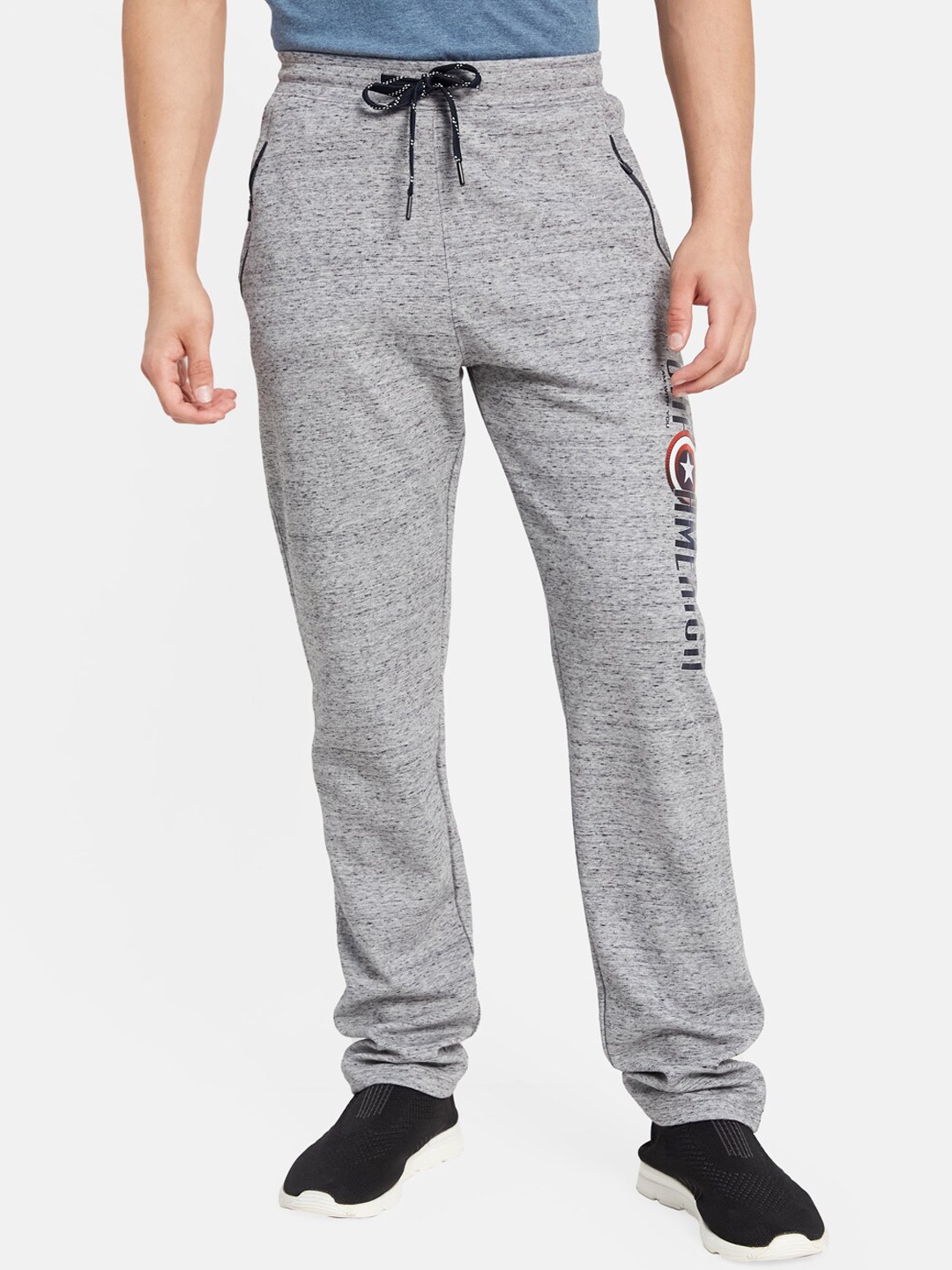 

Octave Men Mid-Rise Cotton Track Pants, Grey