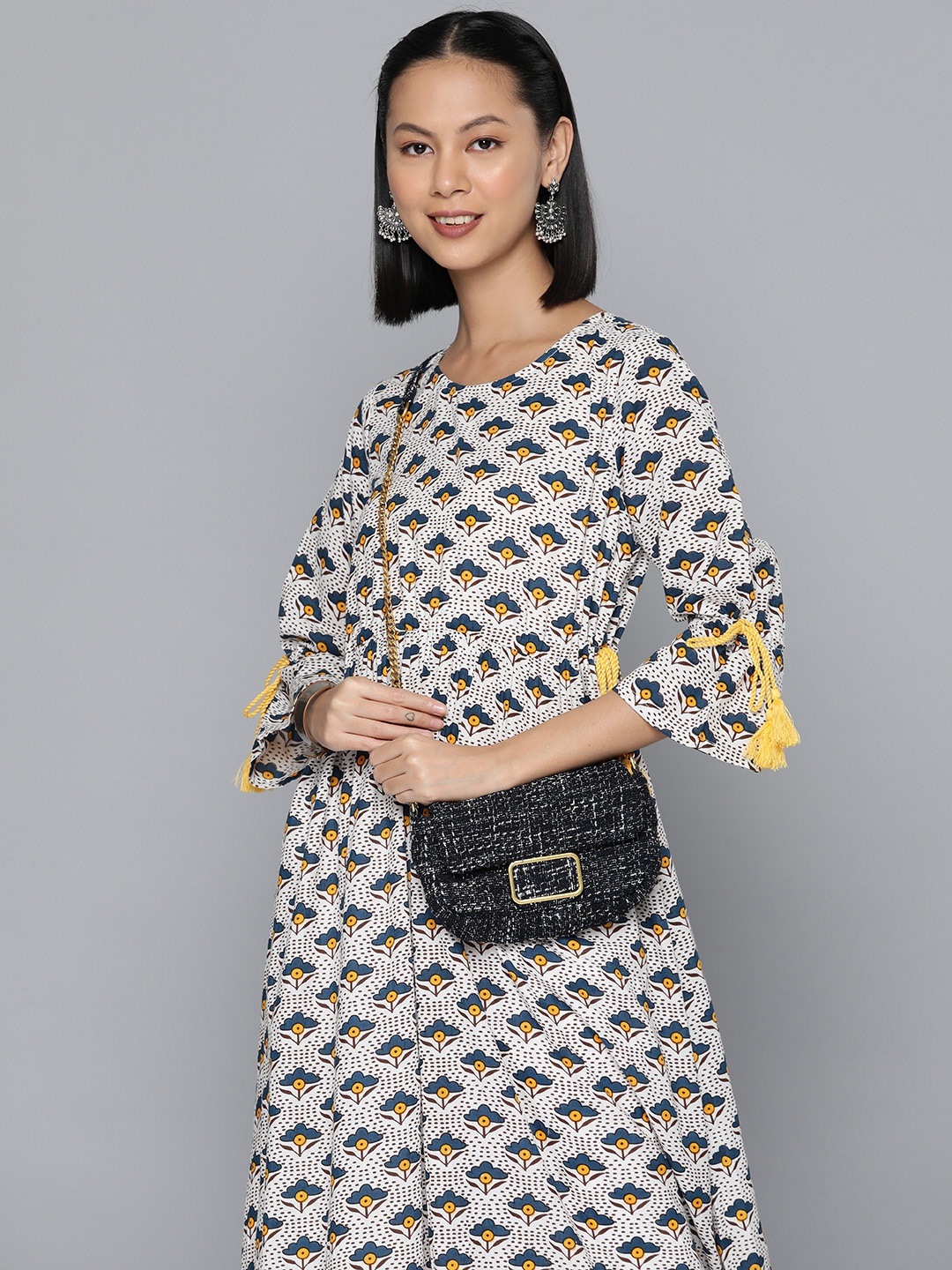 

HERE&NOW Women Floral Printed Kurta, White