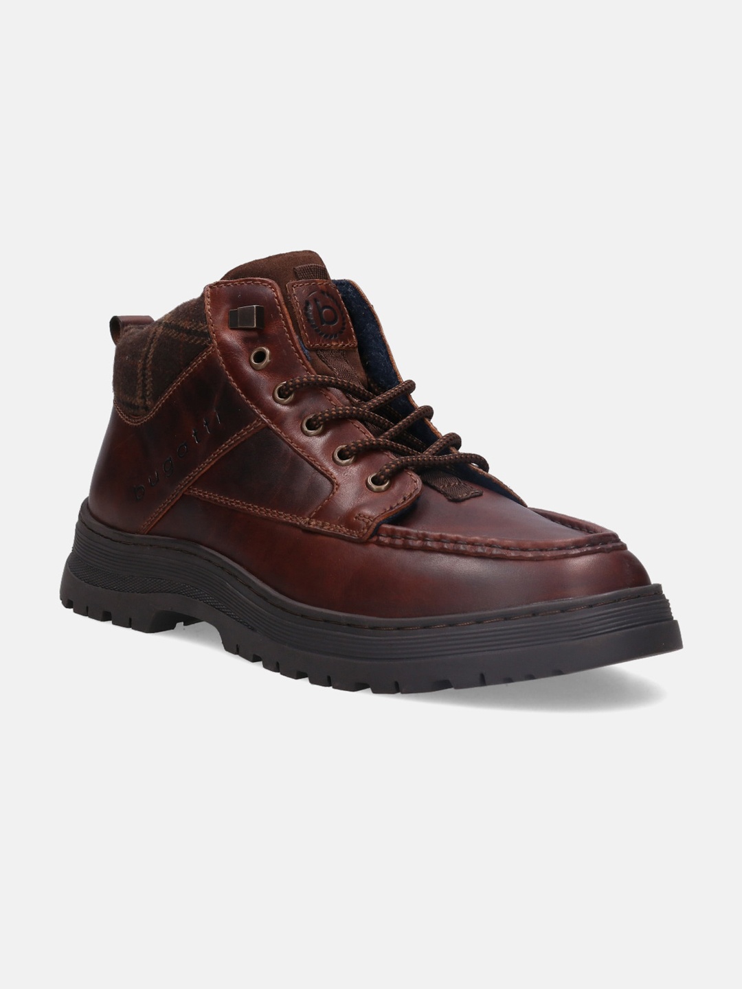 

Bugatti Dacupso Exko Cognac Men Platform-Heeled Mid-Top Regular Boots, Brown