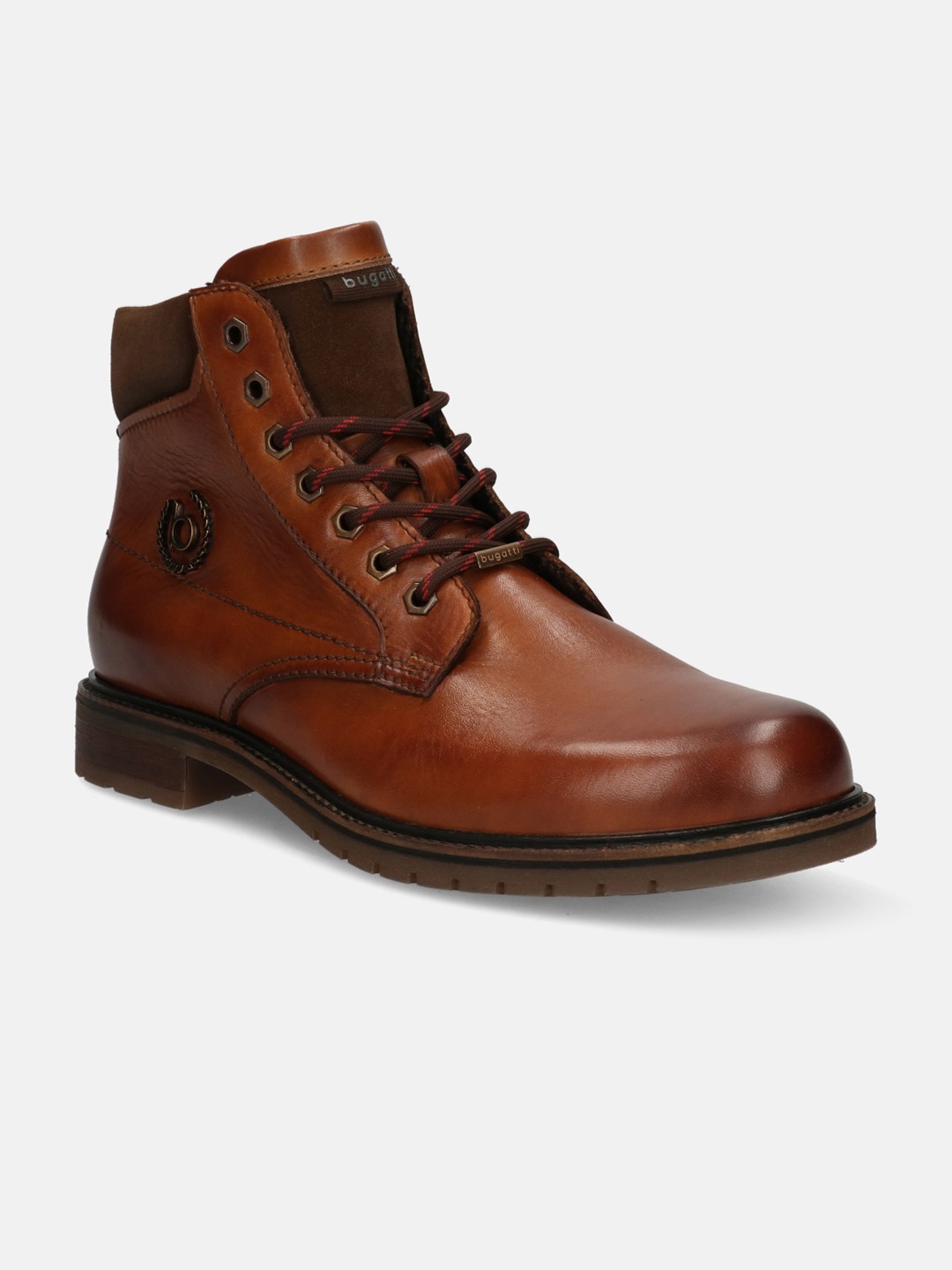 

Bugatti Enrico Cognac Men Block-Heeled Regular Boots, Brown
