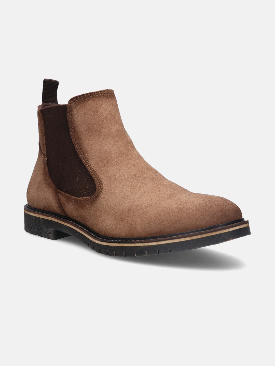 

Bugatti Men Caj Sand Suede Leather Chelsea Boots, Brown
