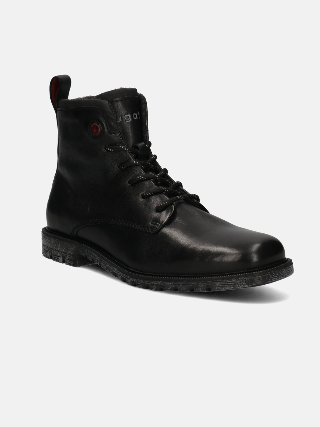 

Bugatti Men Sisto Textured Heeled Leather Regular Boots, Black