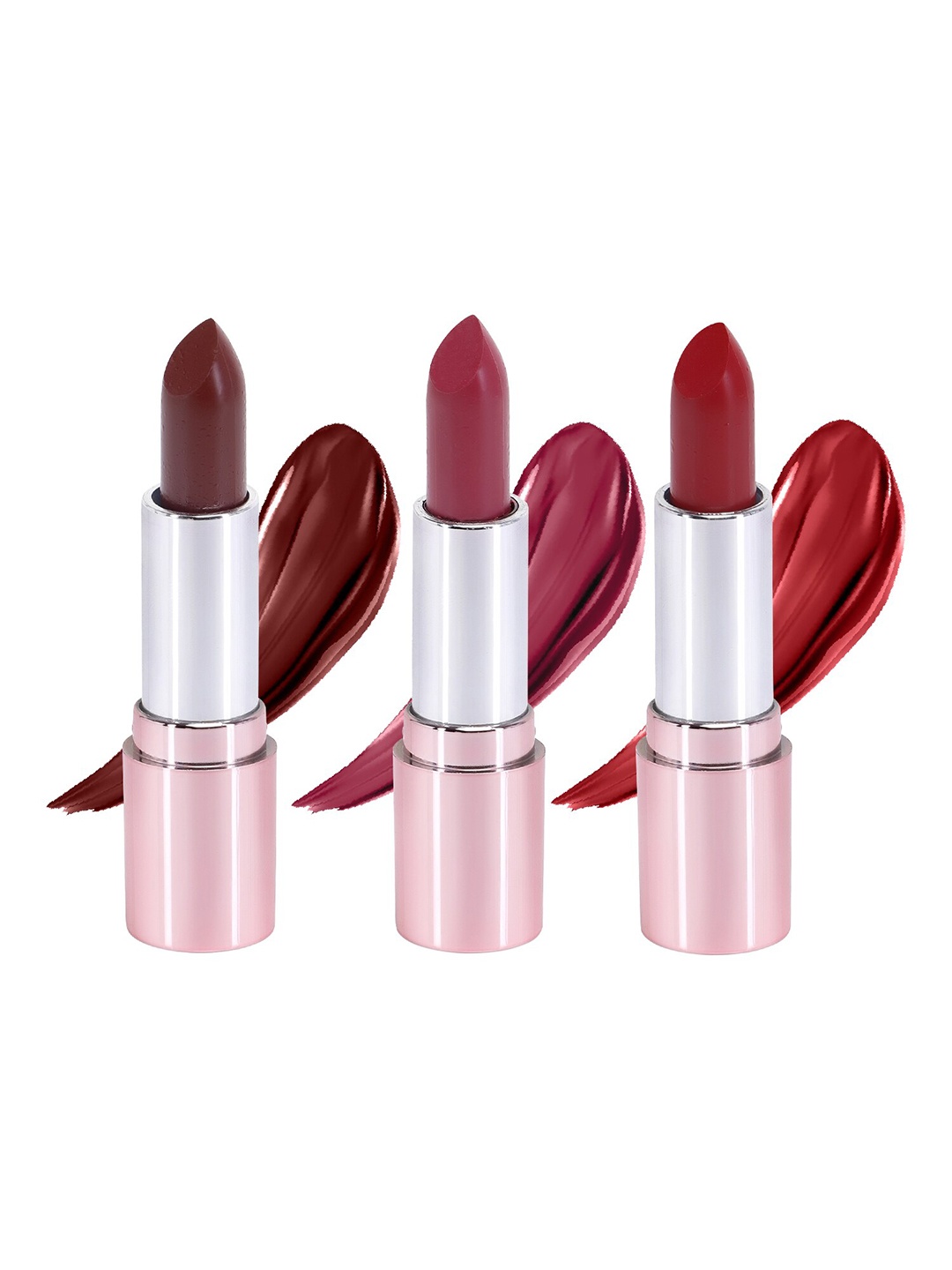 

lMoraze Set Of 3 Moisturizing Matte Long Lasting Vitamin E Infused Lipsticks - 4.2g Each, Multi