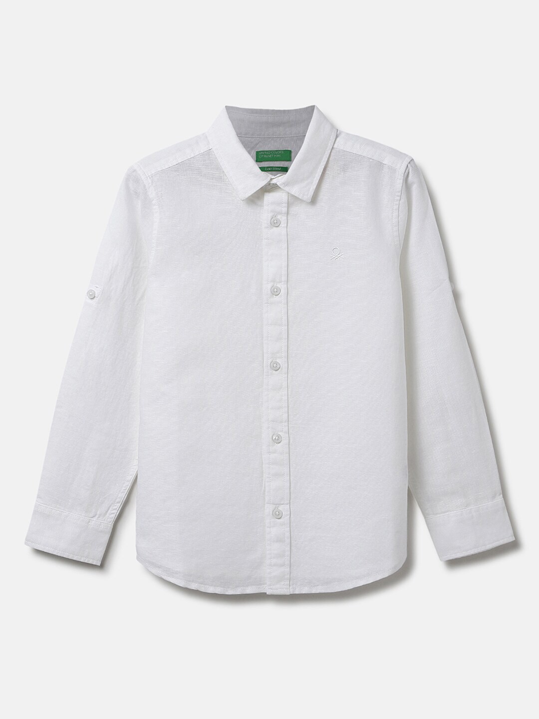 

United Colors of Benetton Boys Slim Fit Casual Shirt, White