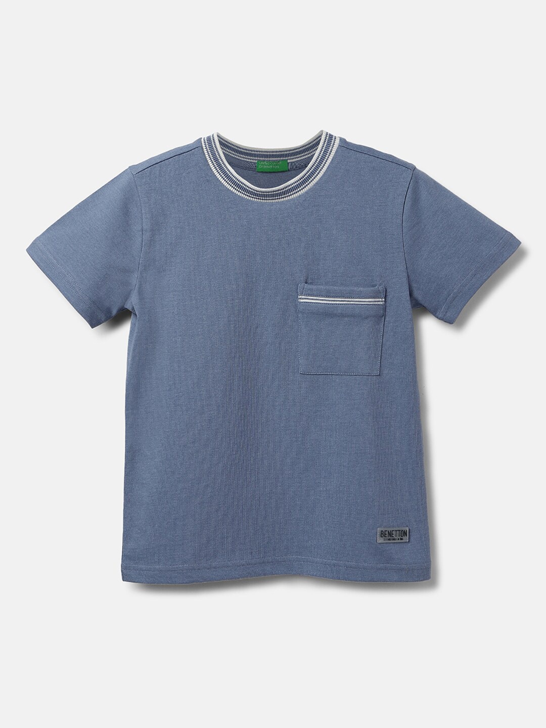 

United Colors of Benetton Boys Cotton T-shirt, Blue