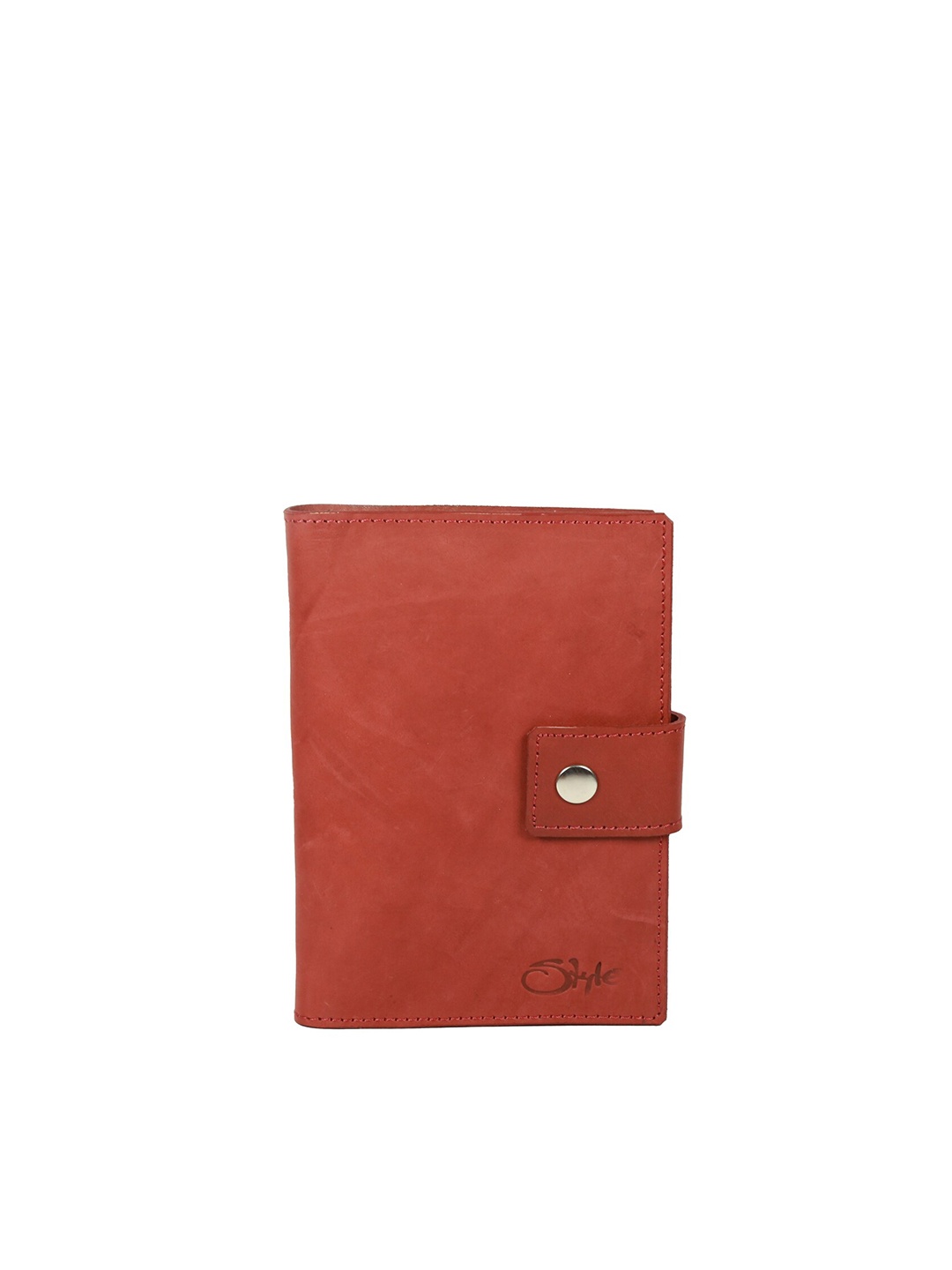 

Style Shoes Textured Leather Passport Holder, Maroon