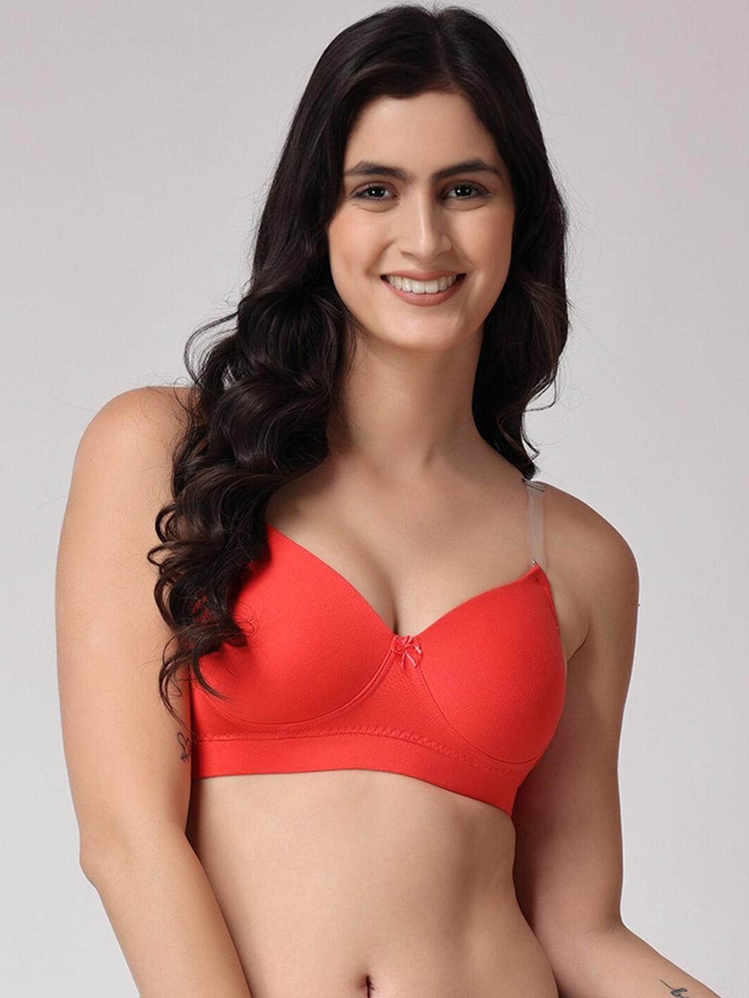 

Floret Full Coverage All Day Comfort Seamless Light Padded T-Shirt Bra, Red