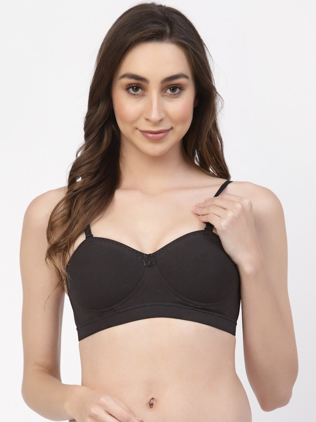 

Floret Medium Coverage Heavily Padded All Day Comfort Seamless T-Shirt Bra, Black