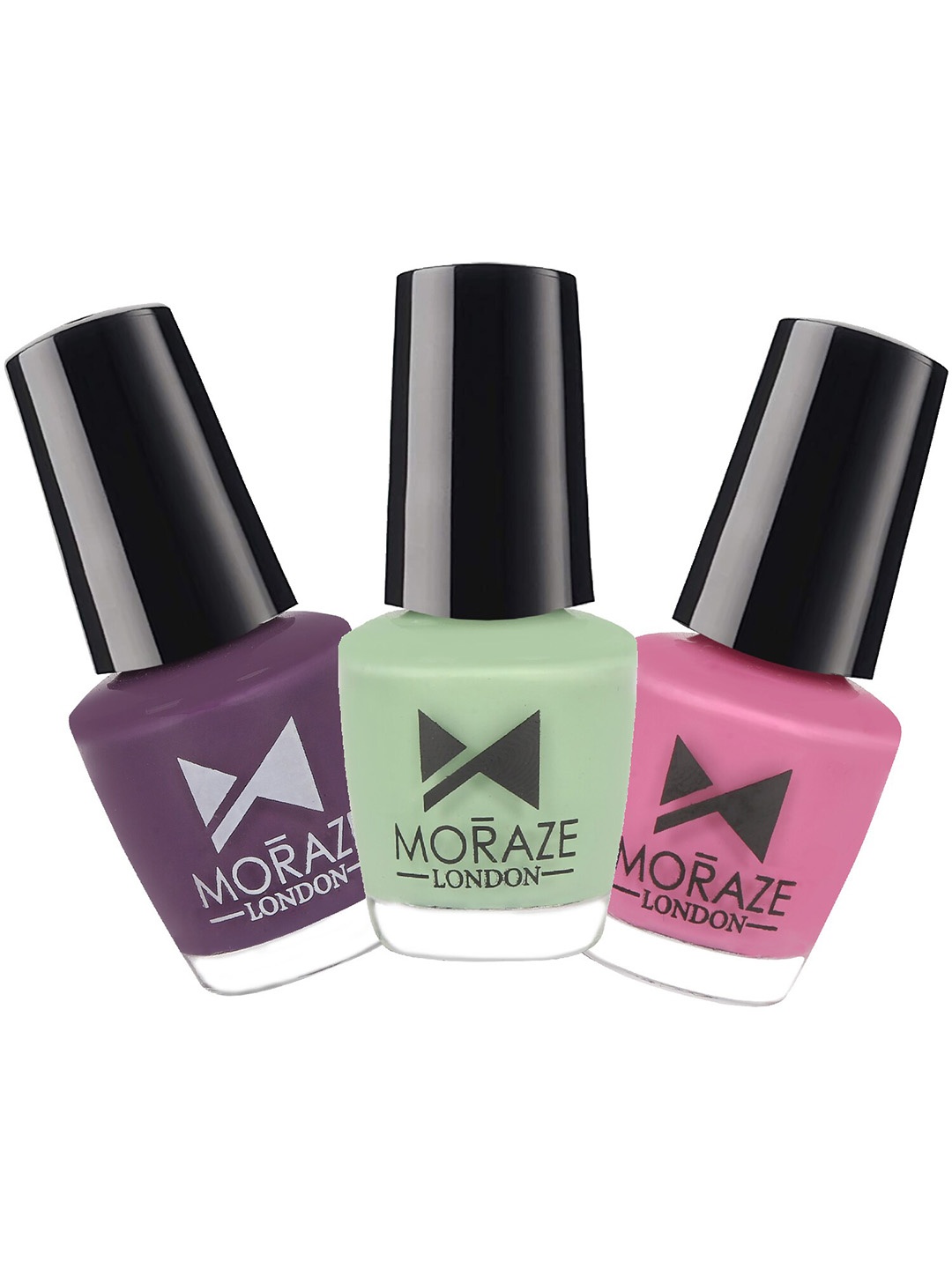 

Moraze Set Of 3 Long Stay Glossy Nail Polishes-5ml Each, Pink