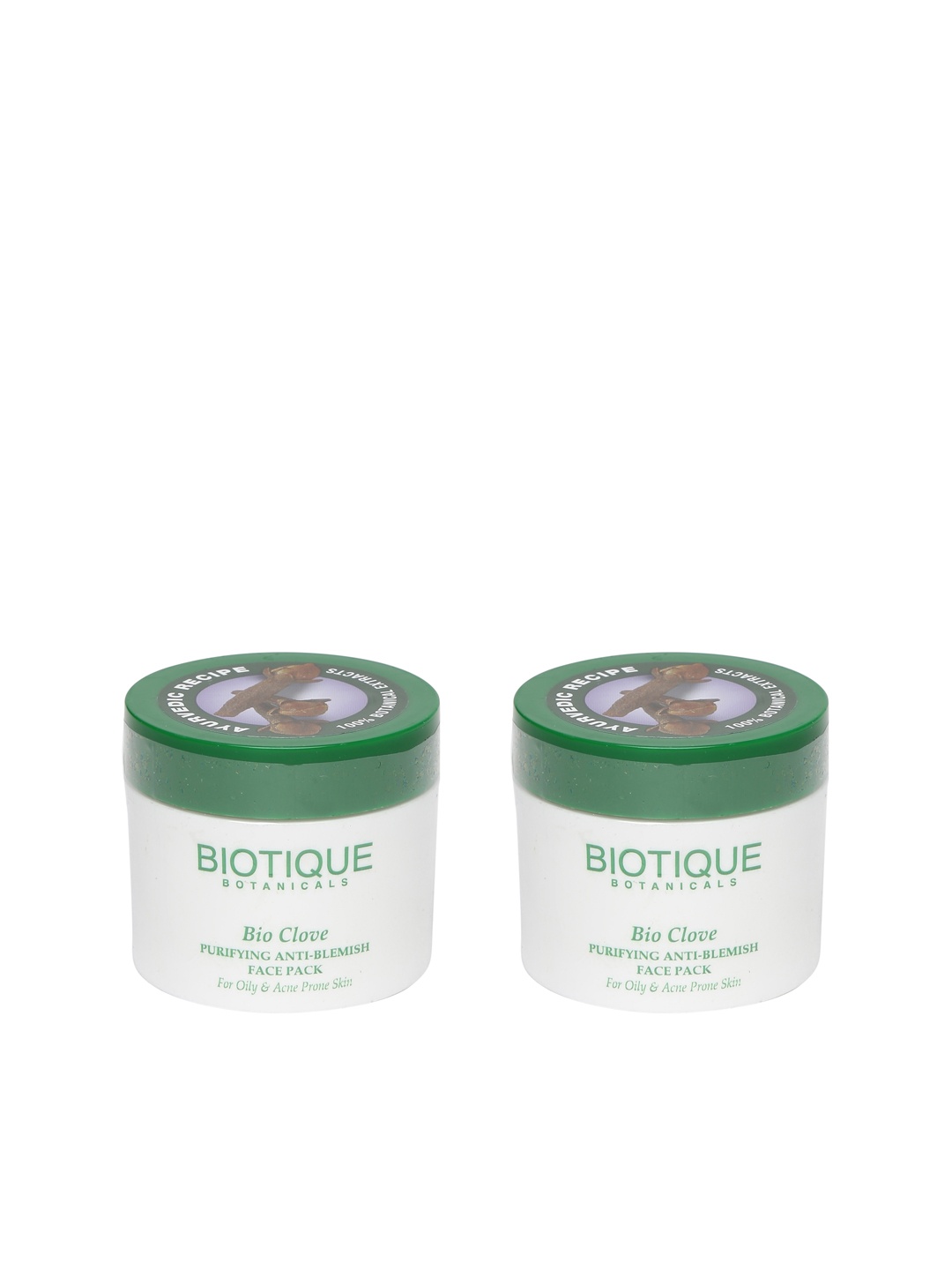 

Biotique Bio Set of 2 Clove Purifying Anti-Blemish Face Pack, White