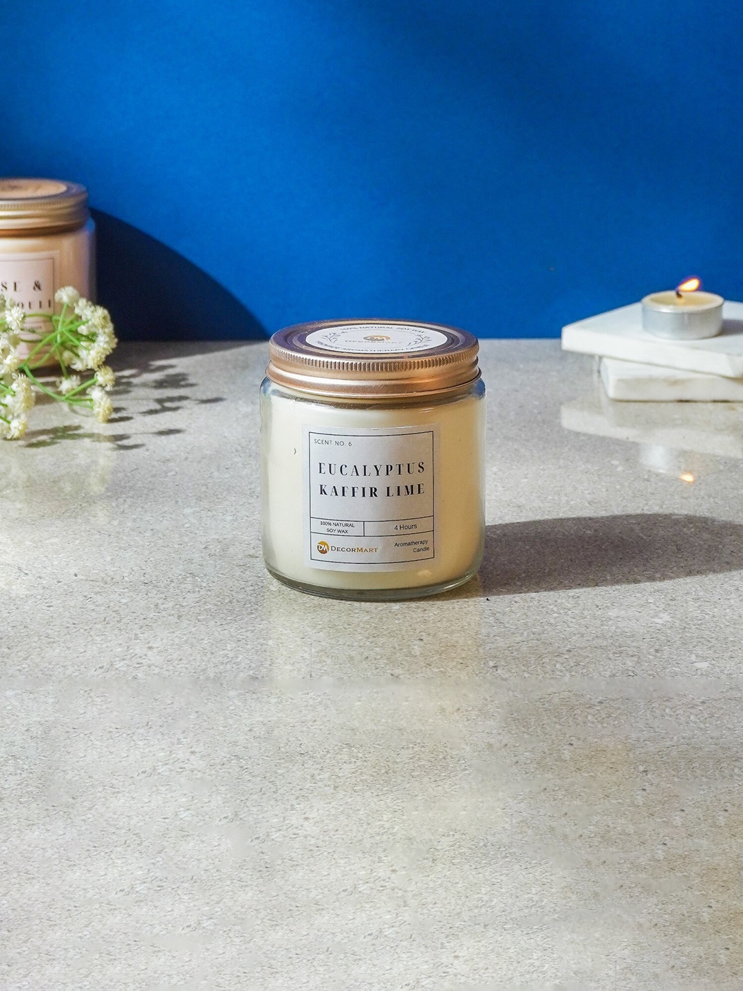 

The Decor Mart White Eucalyptus O Lime Scented Candle Jar With Lid